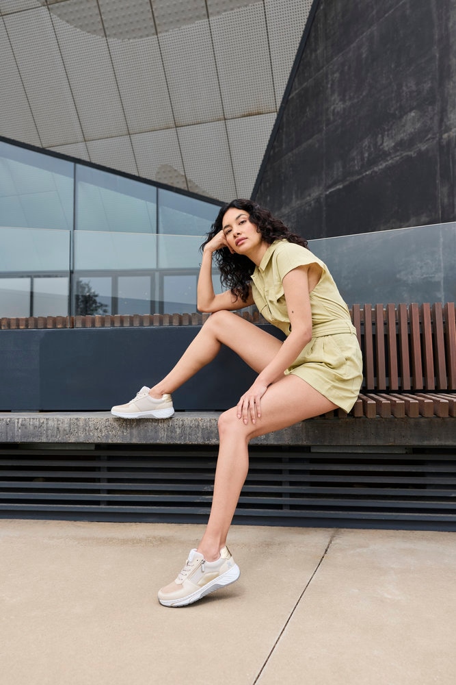 Rieker Sneakers  chaussure à lacets, chaussure basse, sneaker décontracté avec fermeture éclair