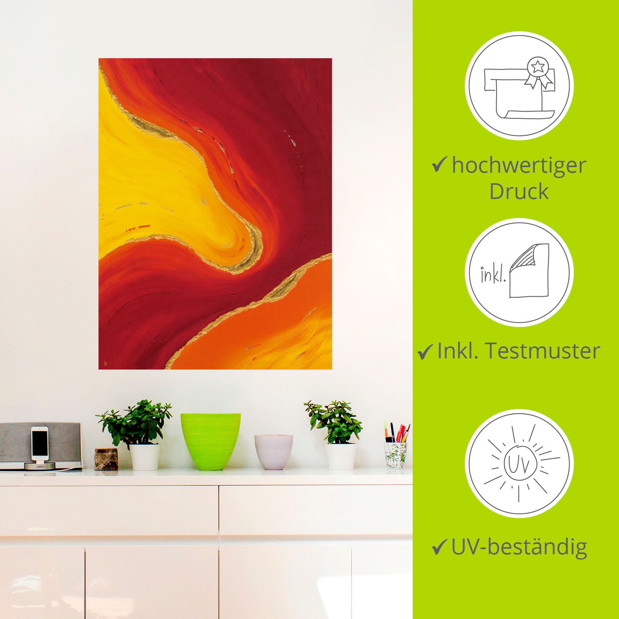 Artland Wandbild »Raum I«, Gegenstandslos, (1 St.), als Alubild, Leinwandbild, Wandaufkleber oder Poster in versch. Grössen