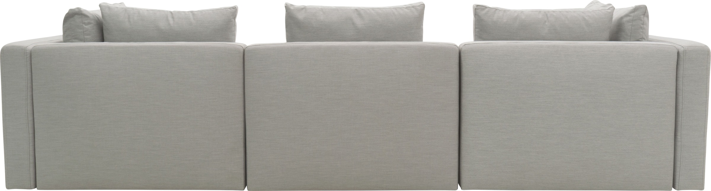 DOMO collection Ecksofa »Solskin, individuell erweiterbar/kombinierbar L-Form« mit losen Kissen. Rücken- und Seitenteile als Stecksystem.