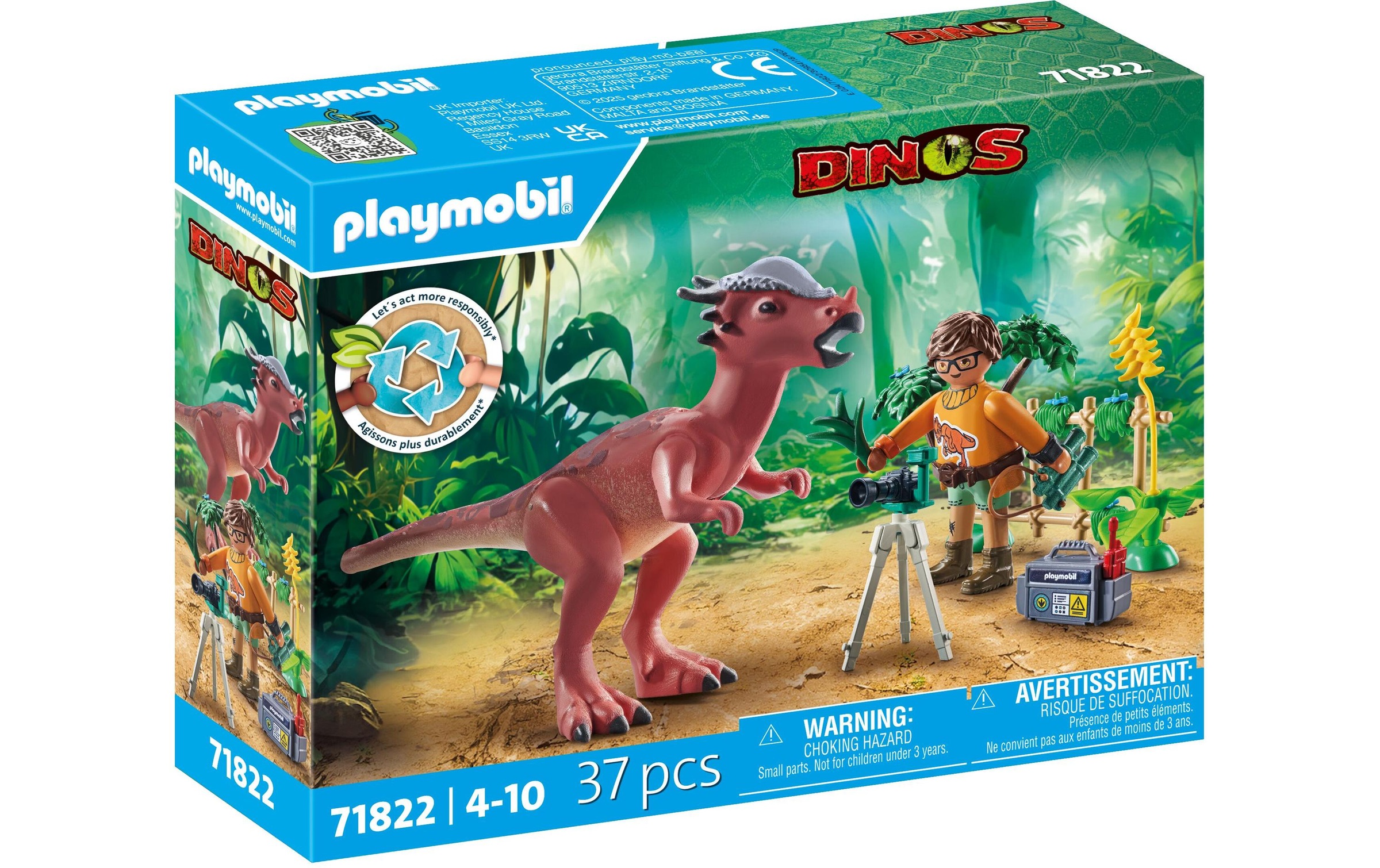 Image of Playmobil Spielbausteine "Dinos Stygimoloch-Beobachtung 71822"