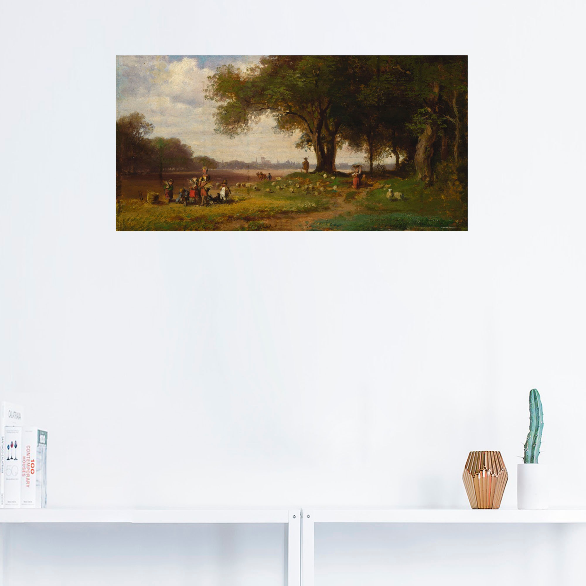 Artland Wandbild »Landschaft vor München mit Schäfer«, Europa, (1 St.), als Poster, Wandaufkleber in verschied. Grössen