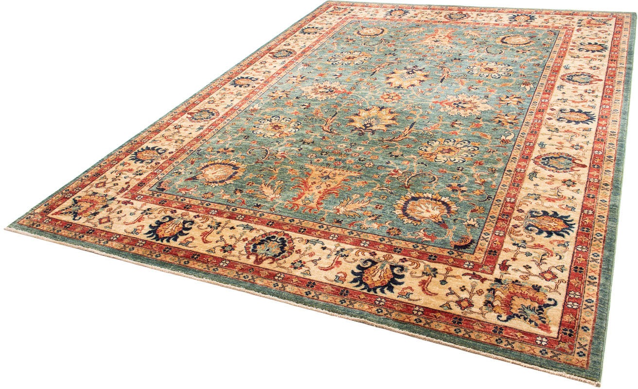 Image of morgenland Orientteppich »Ziegler - 286 x 207 cm - türkis«, rechteckig, 6 mm Höhe, Wohnzimmer, Handgeknüpft, Einzelstück mit Zertifikat bei Ackermann Versand Schweiz