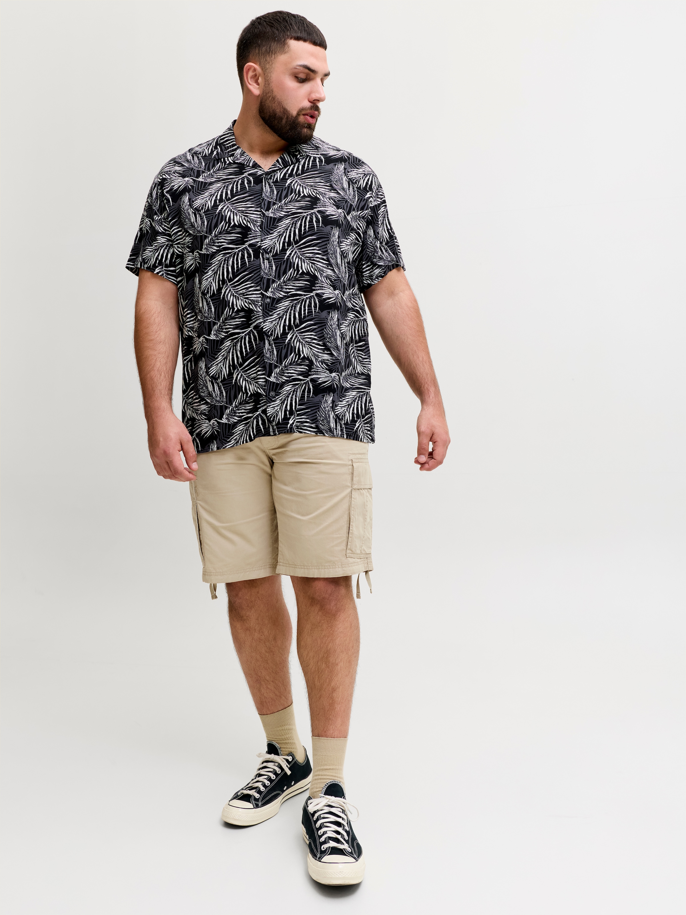 Jack & Jones PlusSize Short cargo »JPSTCOLE FRANK CARGO SHORT MID SN PLS«  Avec rubans de poche