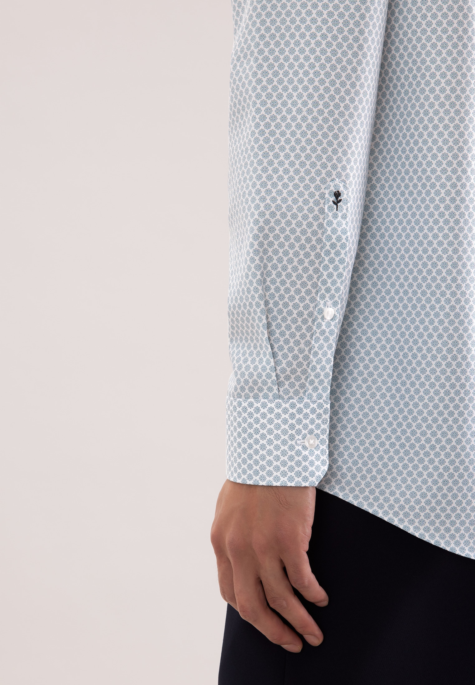 seidensticker Businesshemd »Schwarze Rose« Regular 1/1 Kentkragen Druck