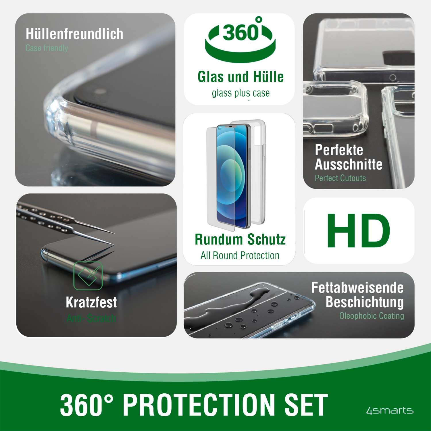 4smarts Handyhülle »X-Pro 360° Protection UltiMag für Apple iPhone 7/8/SE 20/SE 22«, Apple iPhone 7/8/SE 2020/SE 2022, Backcover, Schutzhülle, Handyschutzhülle, Case, Schutzcase, stossfest