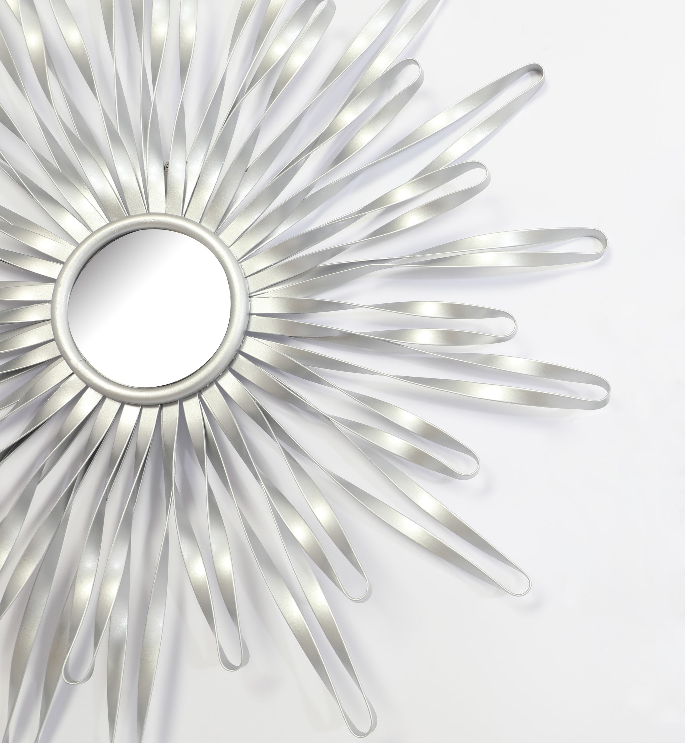 GOODproduct Objet de décoration murale »Sonne, im 2er Set: 35 und 46cm« décoration murale en métal avec petit miroir au centre
