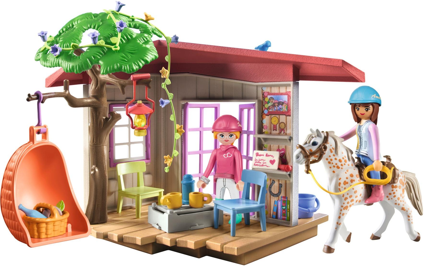 Playmobil® Spielbausteine »Horses of Waterfall Geheimes Clubhaus für Pferdefans 71638«, (63 St.)