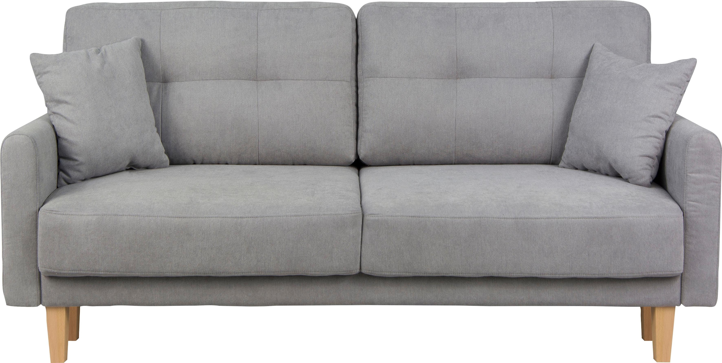 Home affaire 2-Sitzer »TRIPLO mit Wellenunterfederung, Masse B/T/H: 165/100/89 cm«, Sofa mit Steppung im Rückenbereich, incl. Rückenkissen und Zierkissen