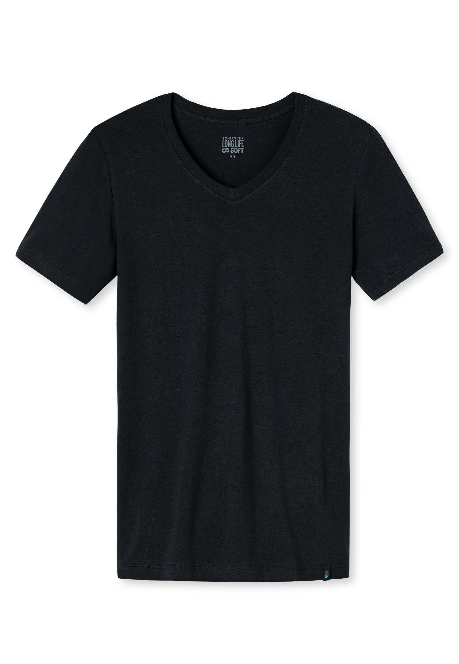 Schiesser T-Shirt »Long Life Soft«, V-Ausschnitt, kurzärmelig, reduzierte Pilling-Bildung