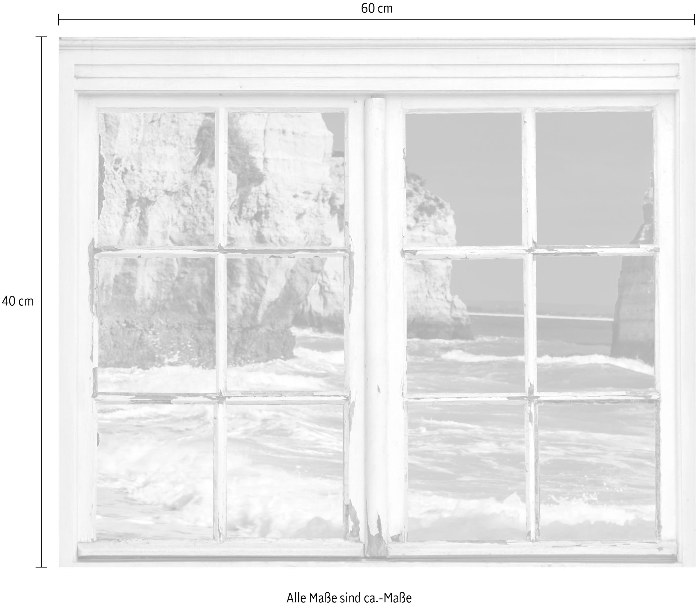 queence Autocollants muraux »Küste« Wandsticker, Wandbild, selbstklebend, Küste