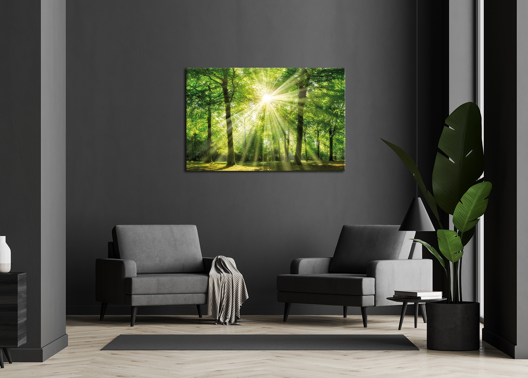 Bönninghoff Leinwandbild »Wandbild WALD  – Leinwandbild Keilrahmen« Natur | Wald | Wiesen & Bäume 1 Stk. tlg. auf Keilrahmen gespannt