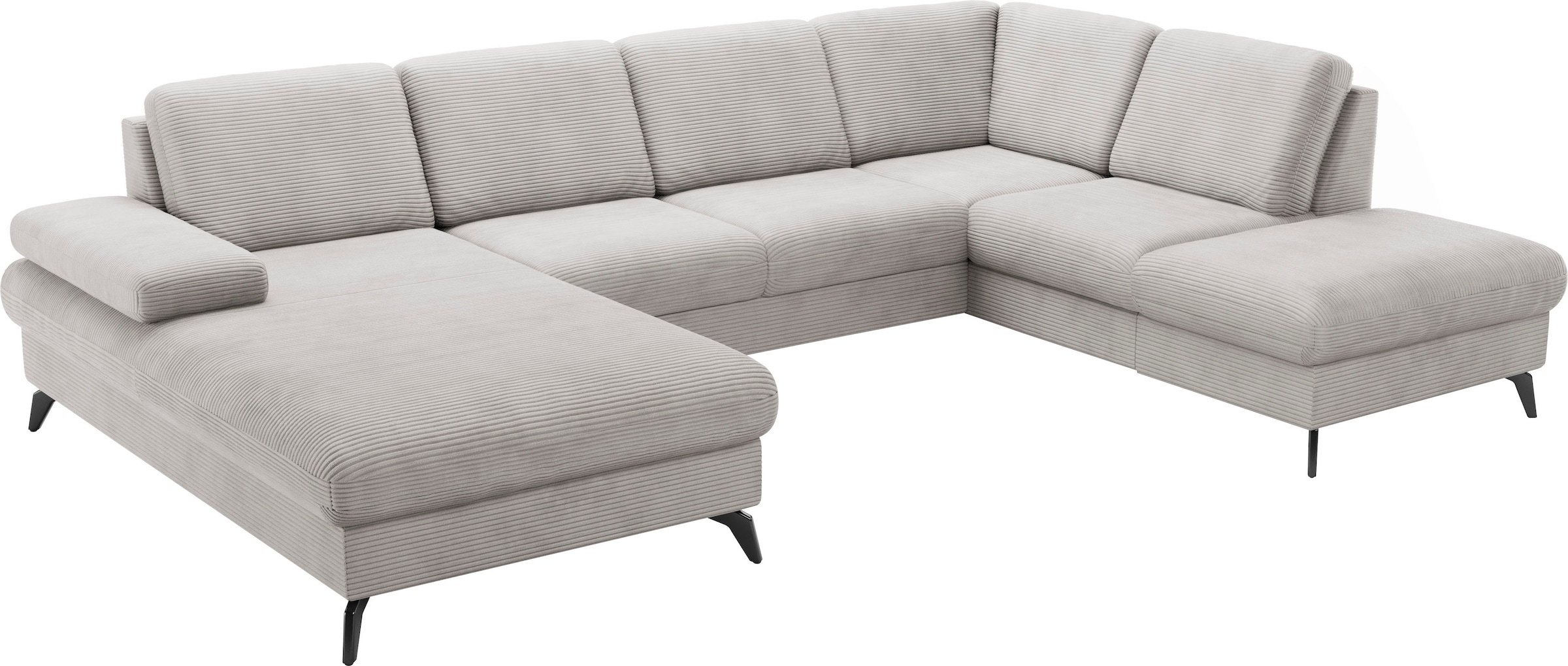 sit&more Wohnlandschaft »Morris Jubi U-Form«, inkl. Armteilfunktion und 1 Zierkissen, wahlweise mit Bettfunktion