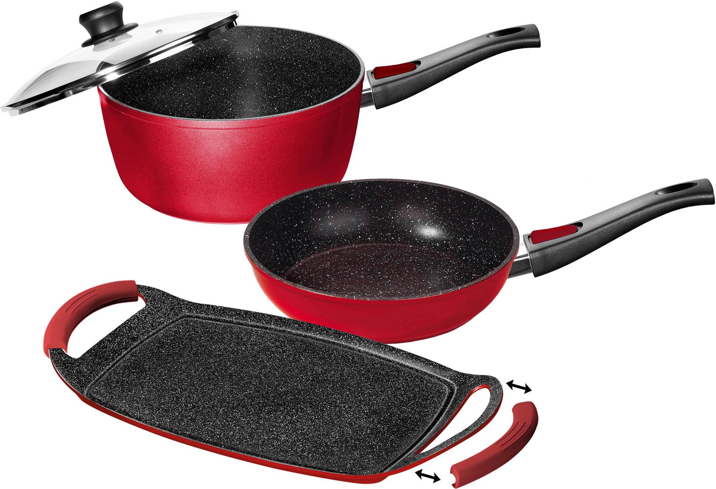 Image of STONELINE Topf-Set »Flex«, Aluminiumguss, (Set, 6 tlg.), Induktion bei Ackermann Versand Schweiz