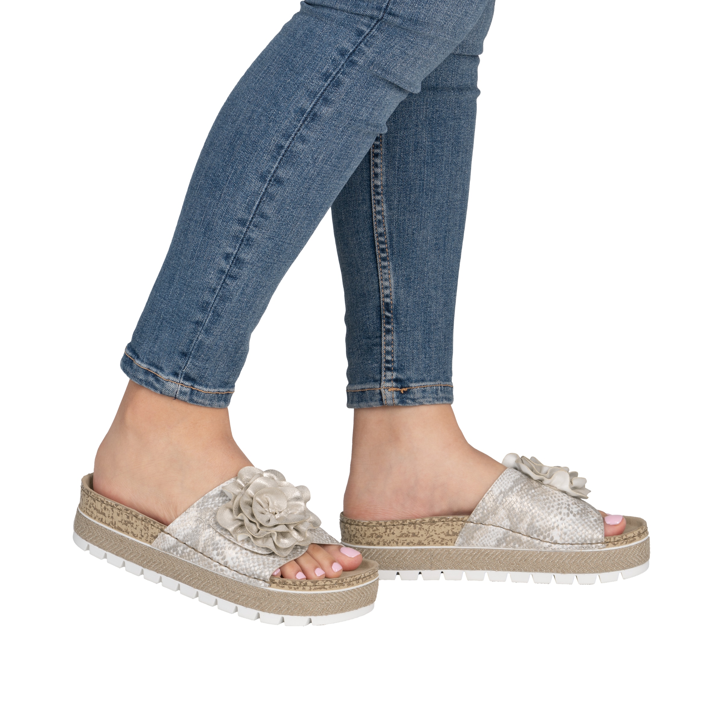 Rieker Pantolette  chaussure d'été, mule avec plateforme tendance