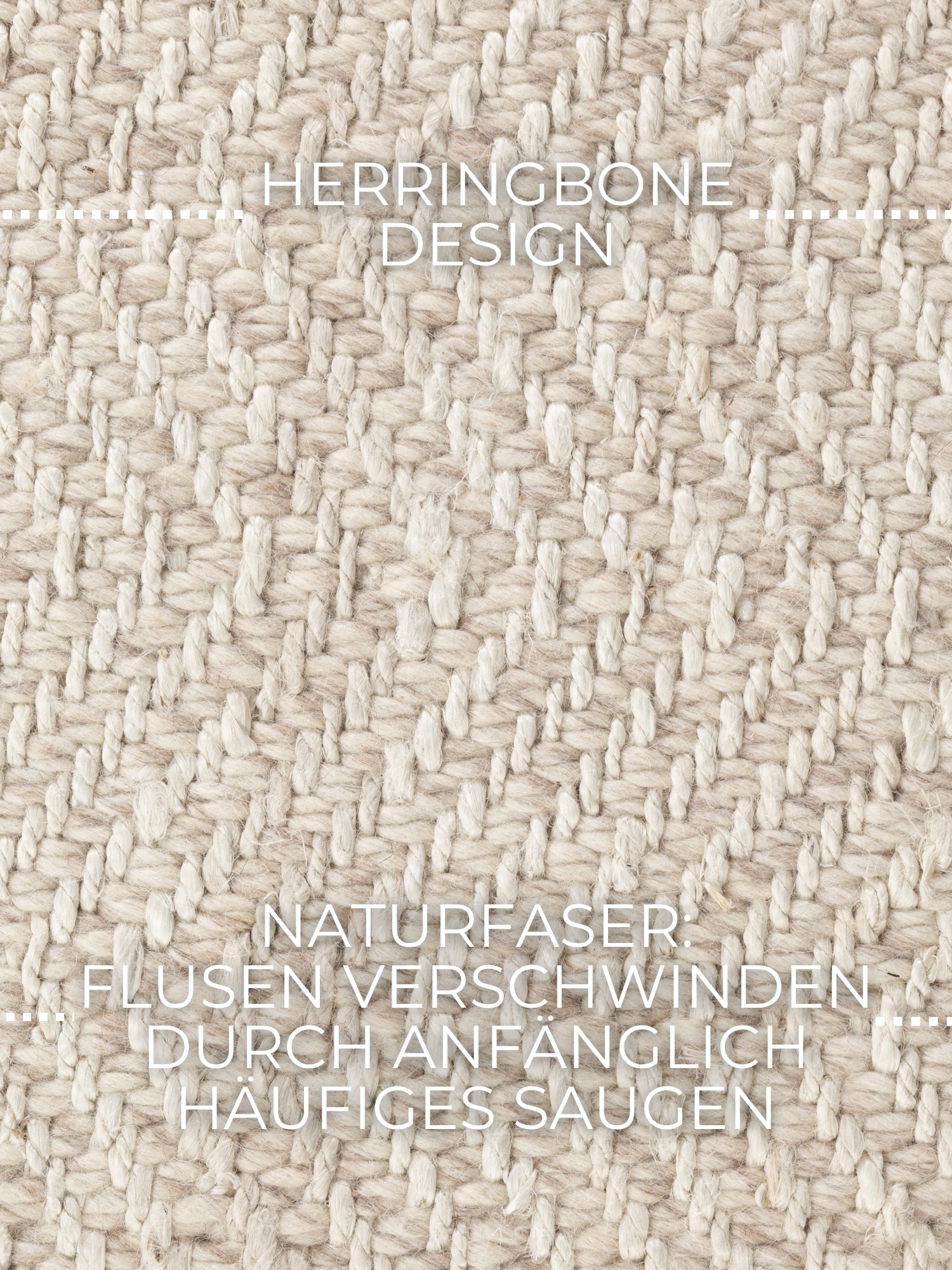 ELLE DECORATION Wollteppich »Majoli«, rechteckig, 10 mm Höhe, Herringbone, Wolle, Jute, Natur, Wohnzimmer, Schlafzimmer, Boho,Skandi