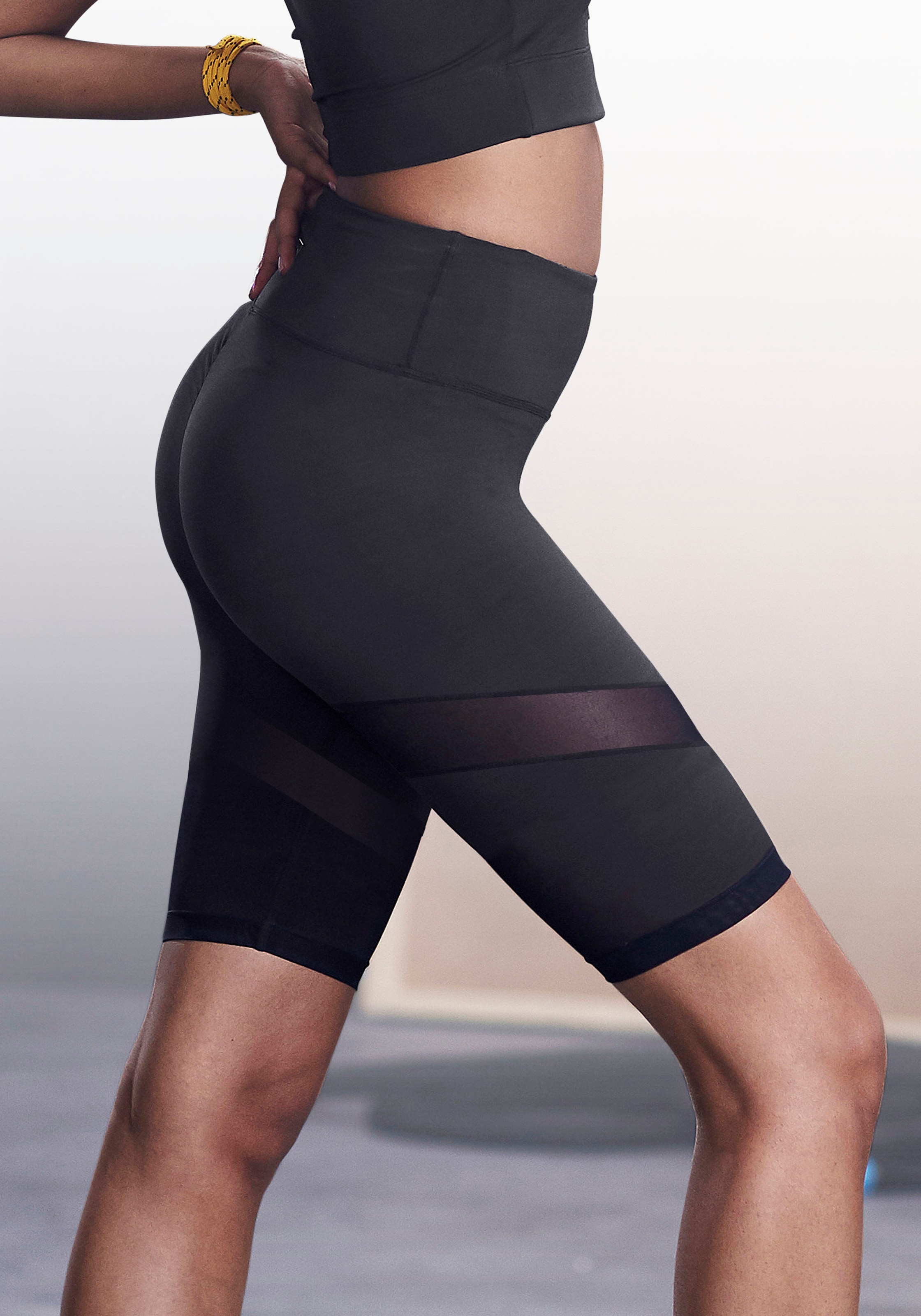 Image of LASCANA ACTIVE Radlerhose mit modischen Mesh-Einsätzen