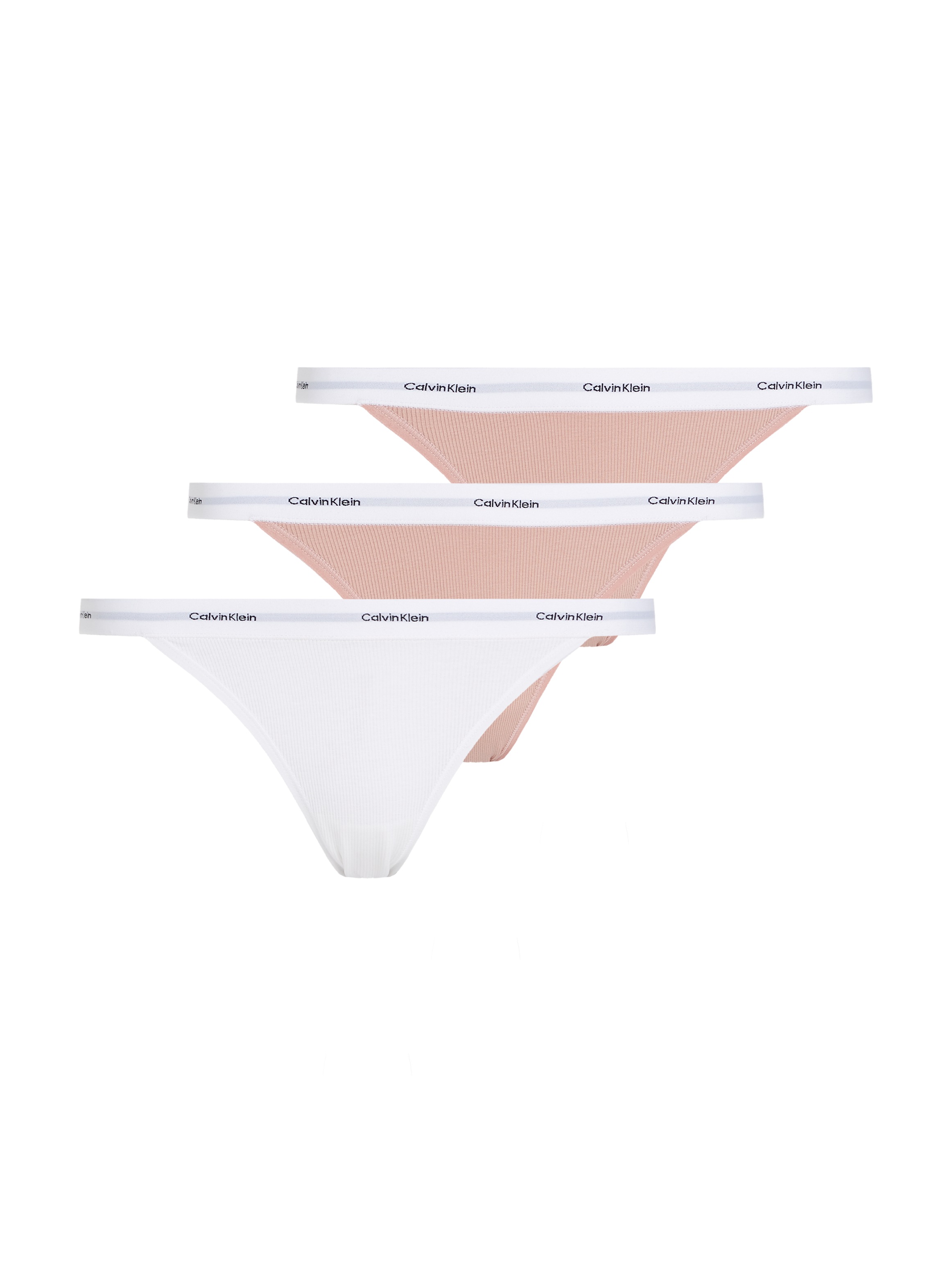 Image of Calvin Klein Underwear Slip "STRING BIKINI 3PK" Packung, 3er-Pack, 3 Stk. mit Rippenstruktur