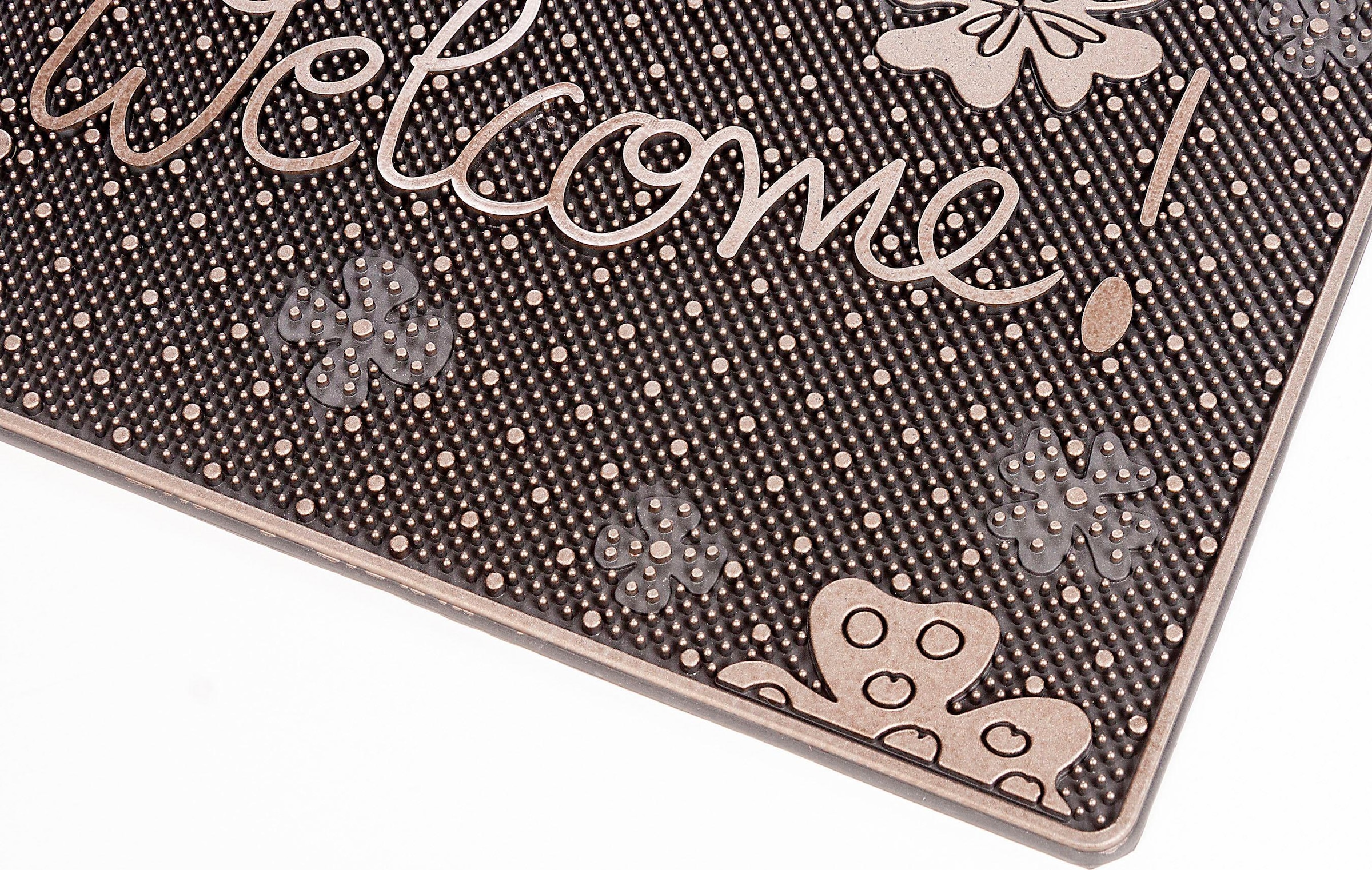 Home2Fashion Fussmatte »SC Clean Lucky, Welcome, LAGERRÄUMUNG!«, rechteckig, 8 mm Höhe, Schmutzfangmatte, mit Spruch, robust, In- und Outdoor geeignet