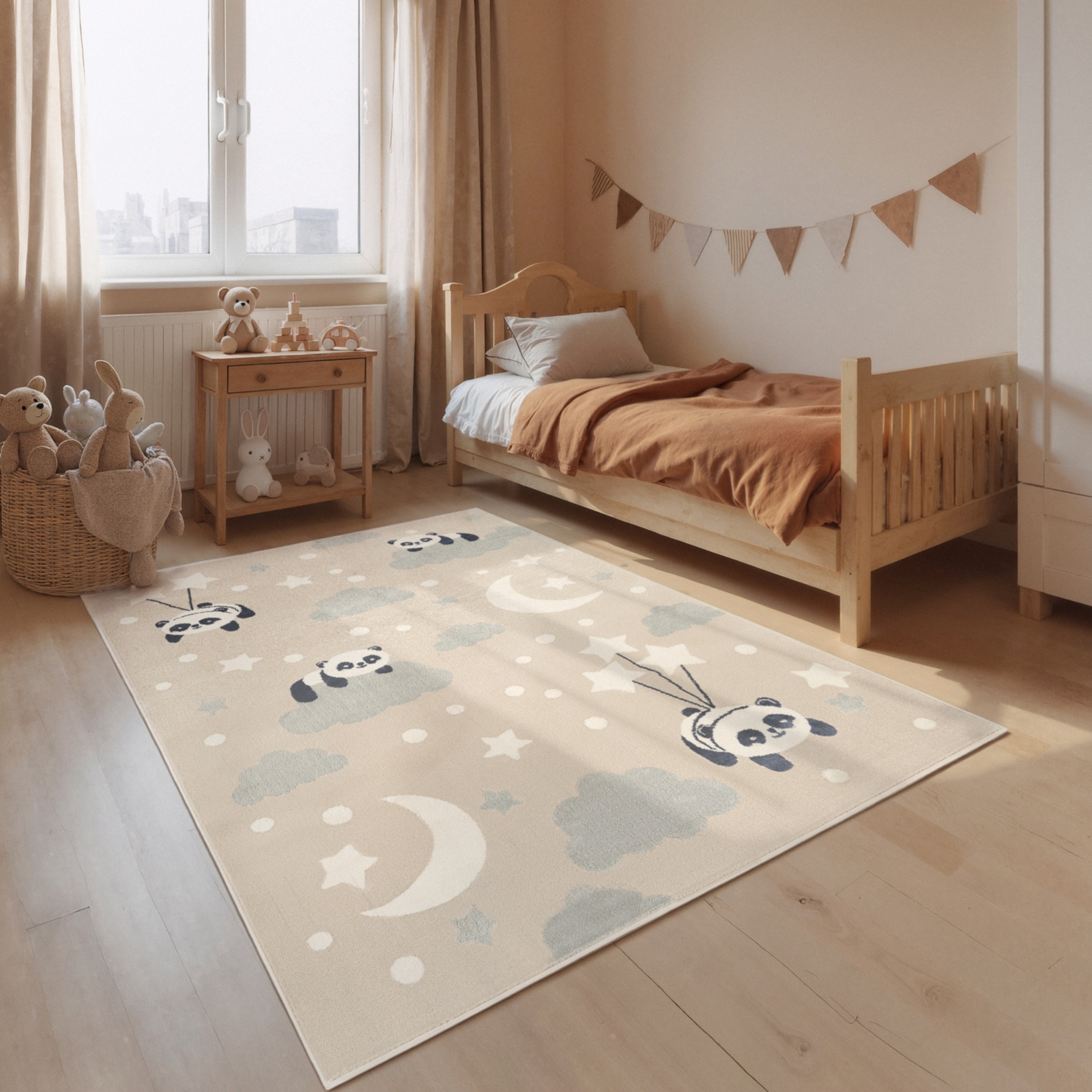 Image of HANSE Home Kinderteppich "Dreamy Panda" rechteckig 10 mm Höhe Pflegeleicht, Weich, Kinderzimmer, Spielteppich, Spielunterlage