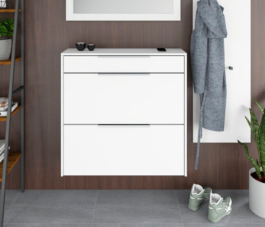 borchardt Möbel Armoire à chaussures »Oliva« Largeur 89 cm, suspendu, avec 2 tambours doubles et 1 tiroir