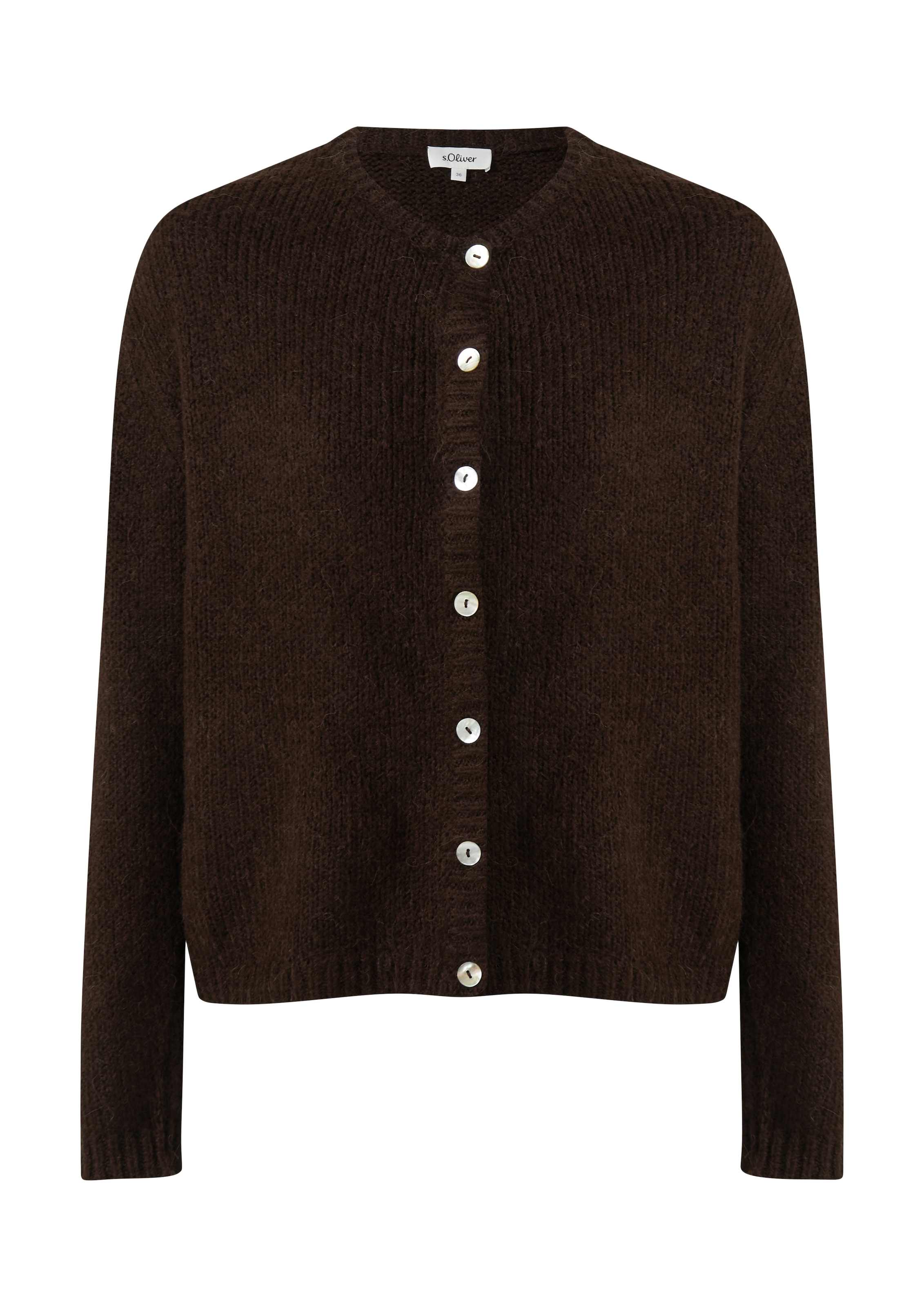 s.Oliver Strickjacke mit Rippbündchen