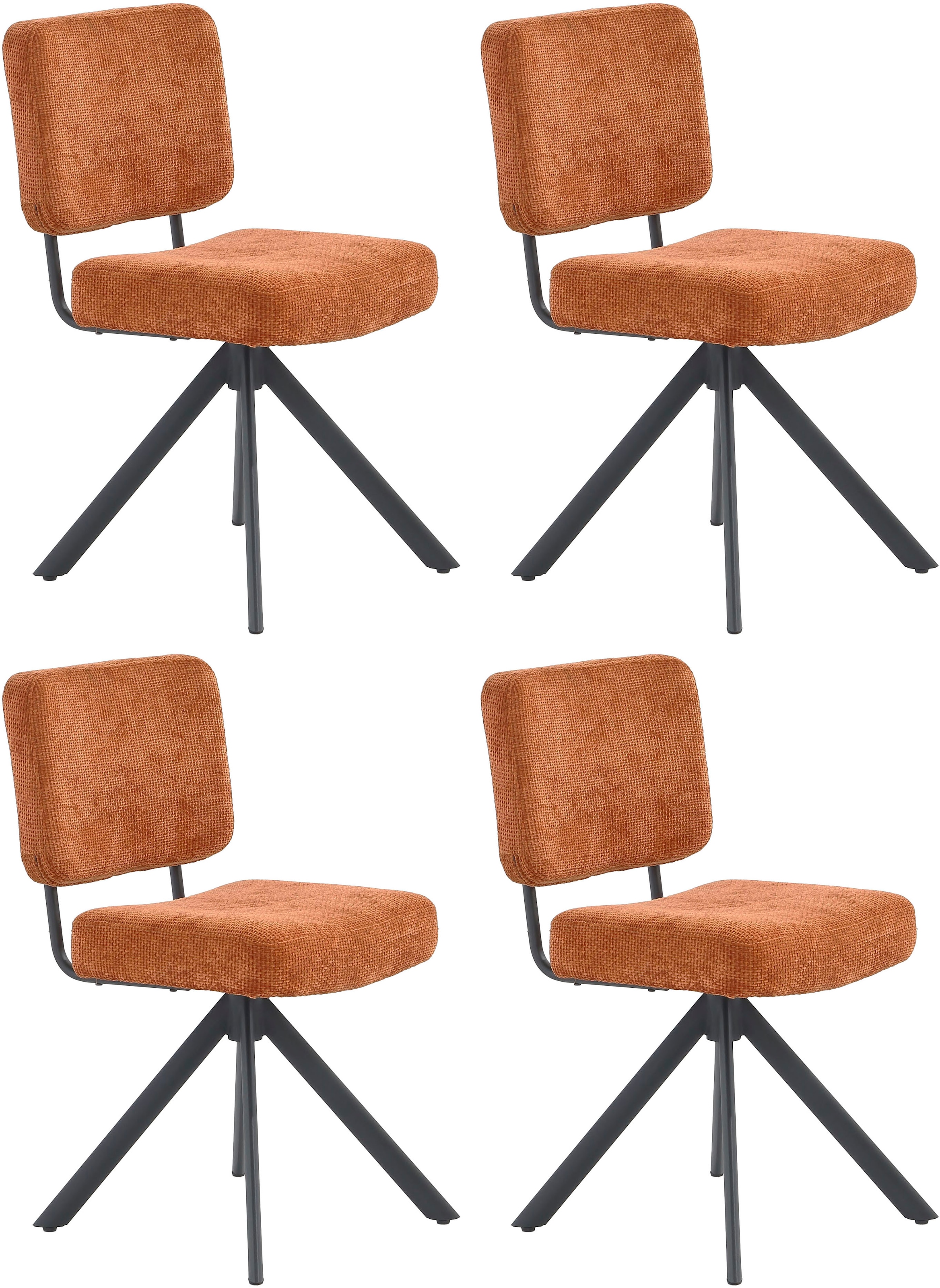 Image of Jockenhöfer Gruppe Drehstuhl "Gloria (Set, 4 St.)" (Set) 4 Stk.Inklusive Drehfunktion (360), Taschenfederkern, bis 150kg belastbar