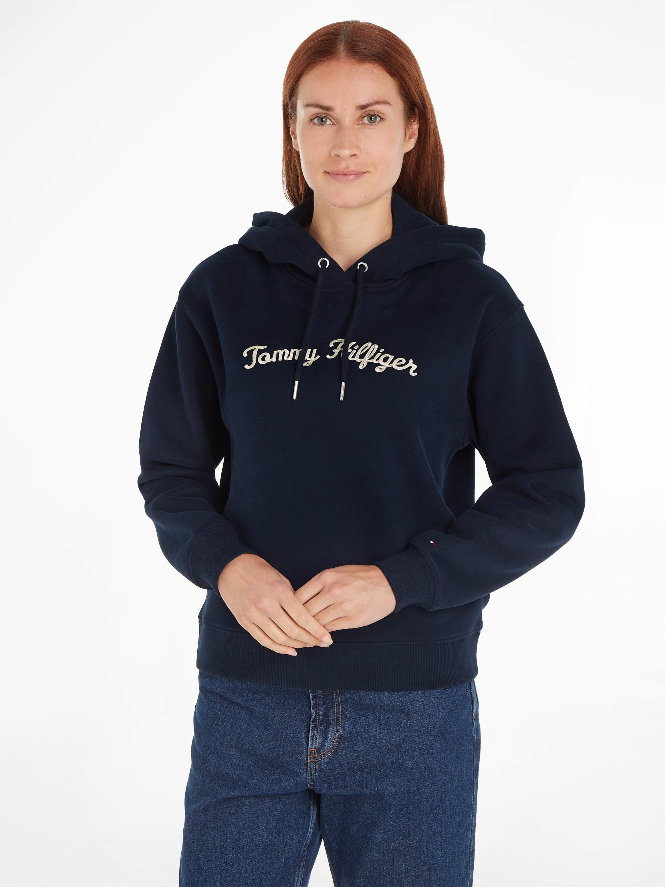 Tommy Hilfiger Kapuzensweatshirt »IM REG SCRIPT HILFIGER HOODIE«, mit Tommy Hilfiger Script Logo-Schriftzug