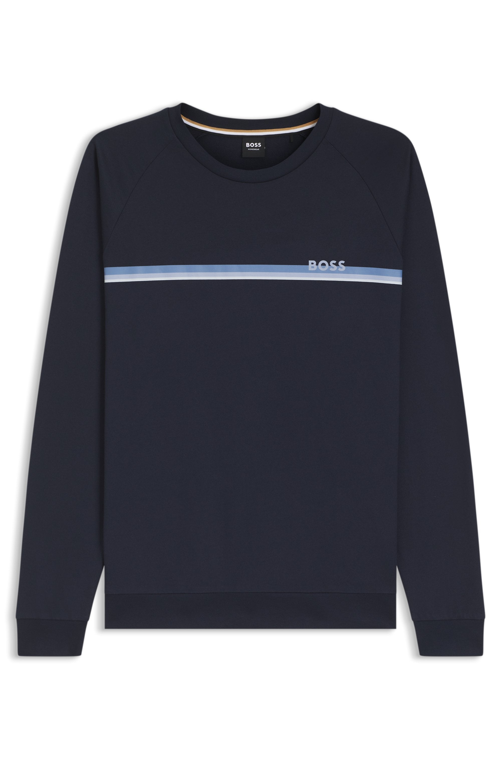 BOSS Sweatshirt »Authentic«, aus Baumwoll-Terry mit Streifen und Logo

