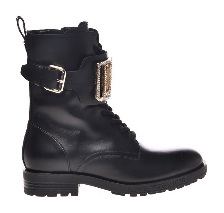 Image of LOVE MOSCHINO Schnürstiefelette, mit hochwertiger Zierschnalle bei Ackermann Versand Schweiz