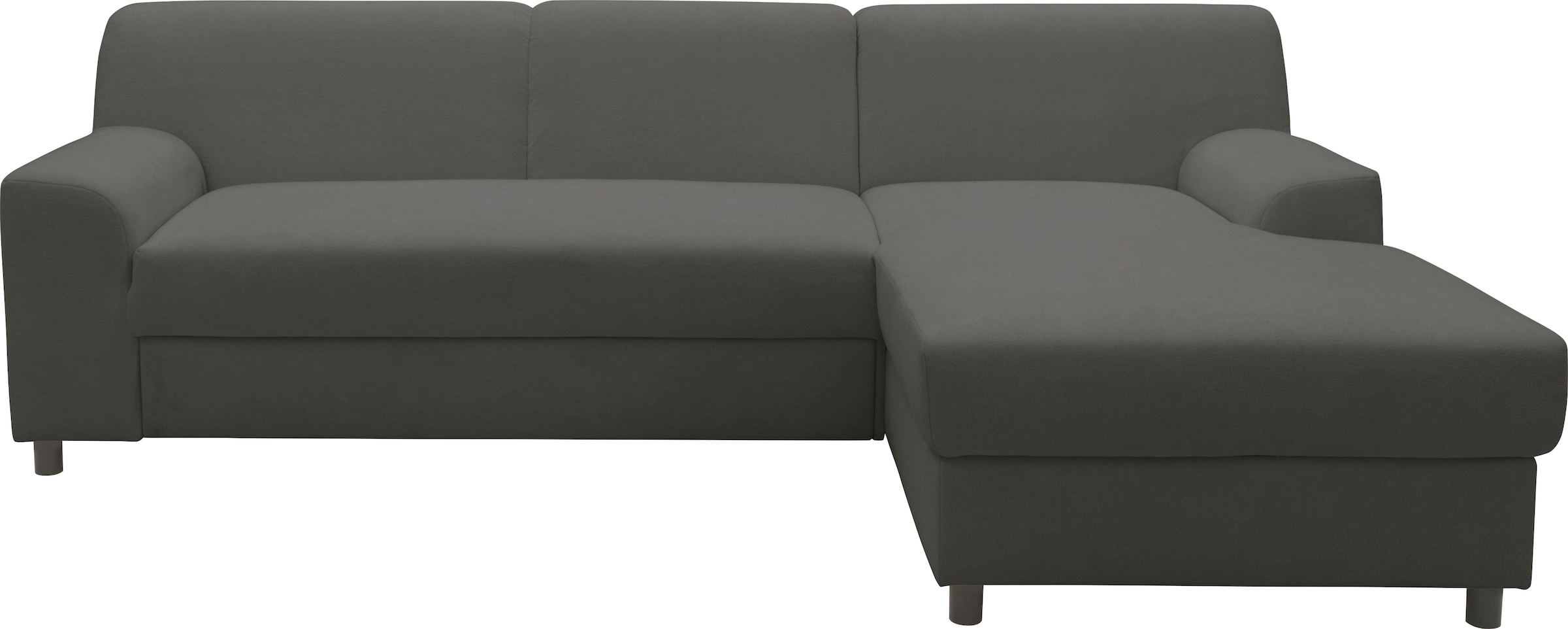 DOMO collection Ecksofa »Turah 2, L-Form, Cord oder Luxus-Microfaser, komfortabler Federkern«, B/T/H: 241/146/79 cm, incl. Zierkissen, wahlweise mit Bettfunktion