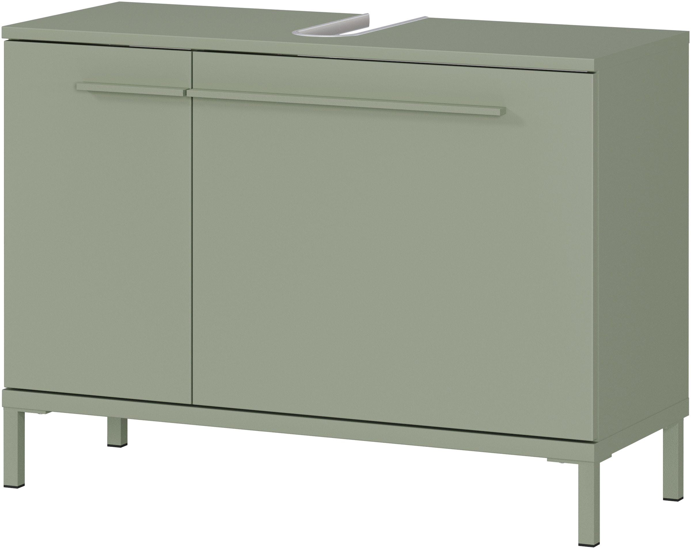 GERMANIA Armoire sous lavabo »Waschbeckenunterschrank« 1 cuis tlg. meuble sous-lavabo avec découpe pour siphon