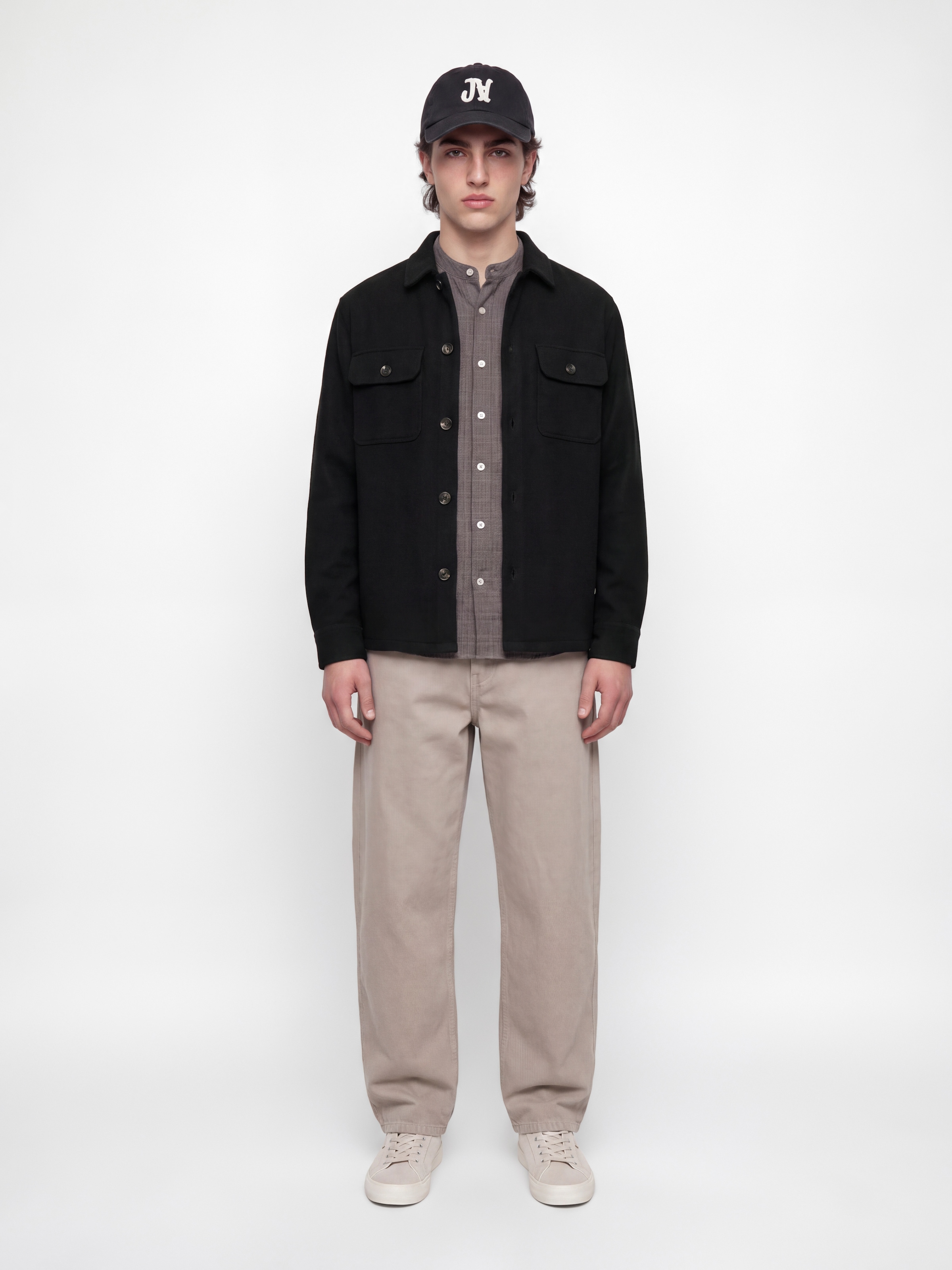 Jack & Jones Langarmhemd »JJEREGENT STRUCTURE OVERSHIRT LS SN« Polyester, locker geschnitten