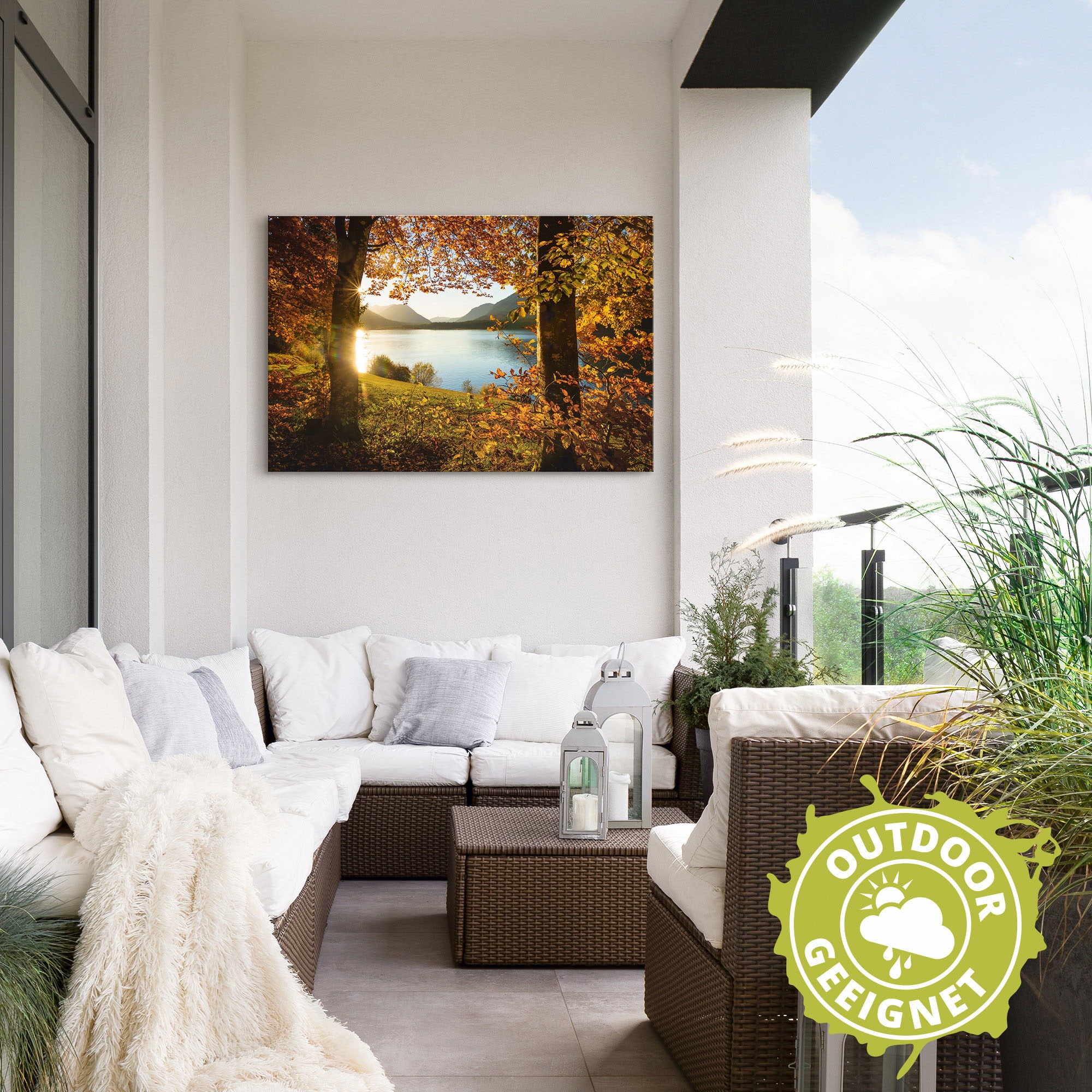 Artland Wandbild »Herbst am Sylvensteinsee« Gewässer 1 Stk. tlg. als Alubild, Leinwandbild in verschied. Grössen