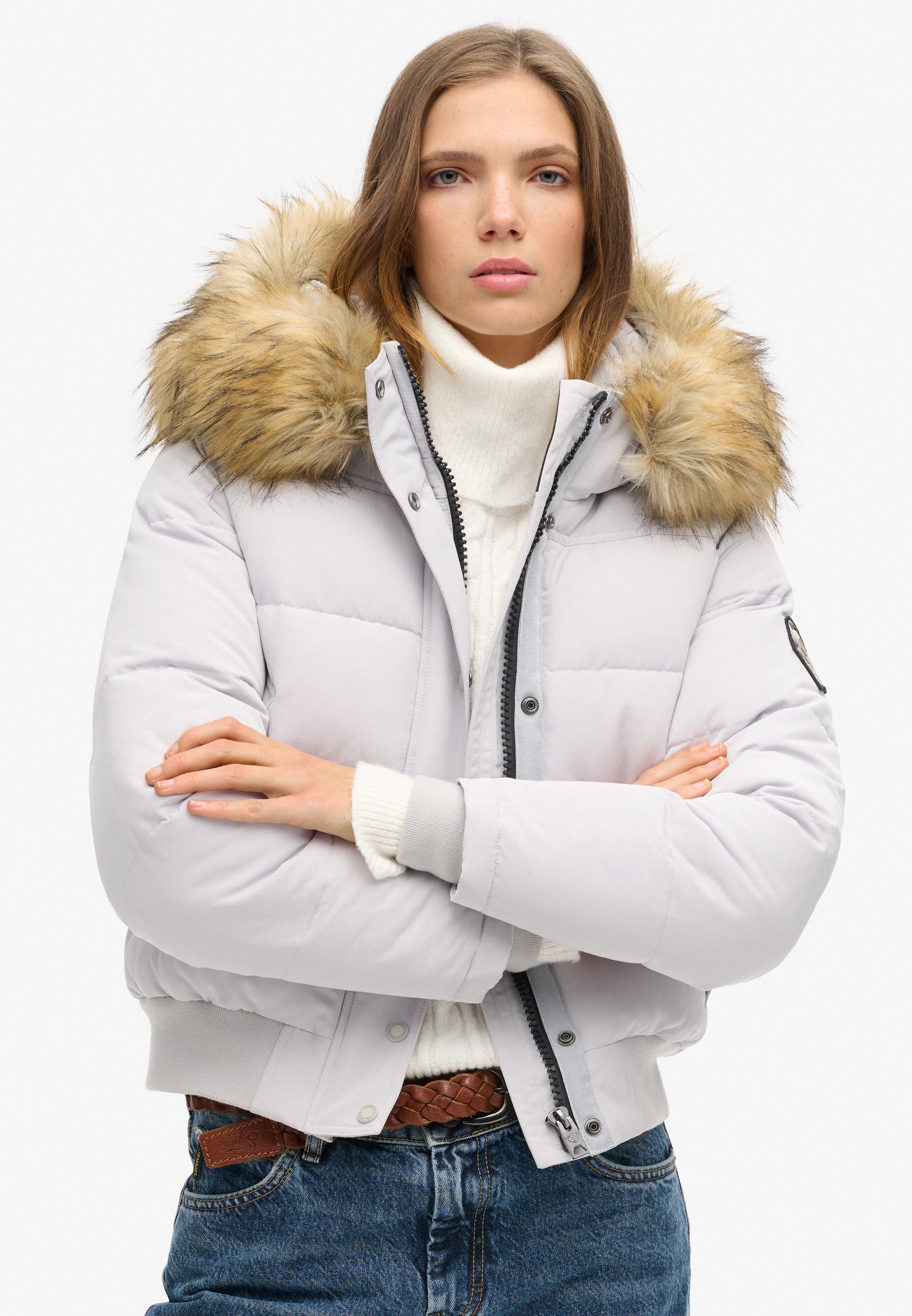 Superdry Steppjacke »EVEREST HOODED BOMBER JKT« mit Kapuze