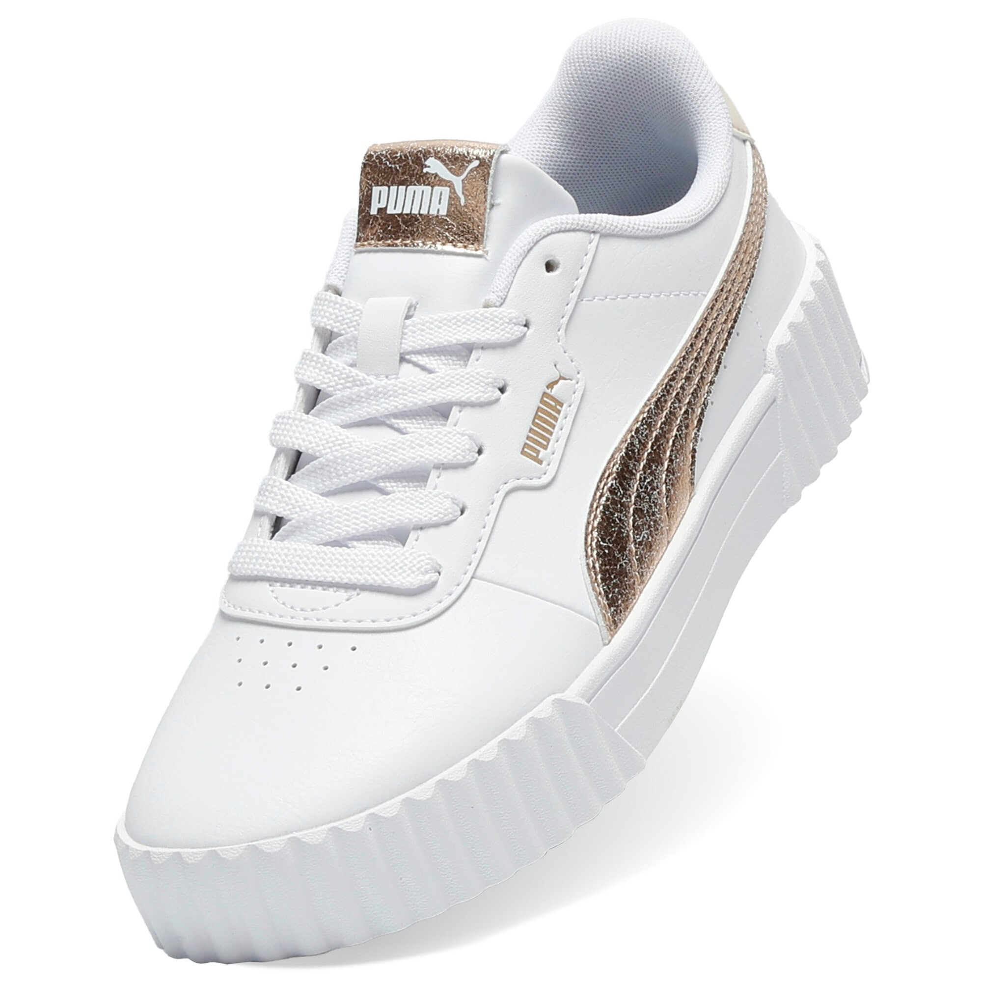 PUMA Sneaker »CARINA 3.0 METALLIC WHISPER«  mit Schnürverschluss, leicht profilierte Gummi-Laufsohle