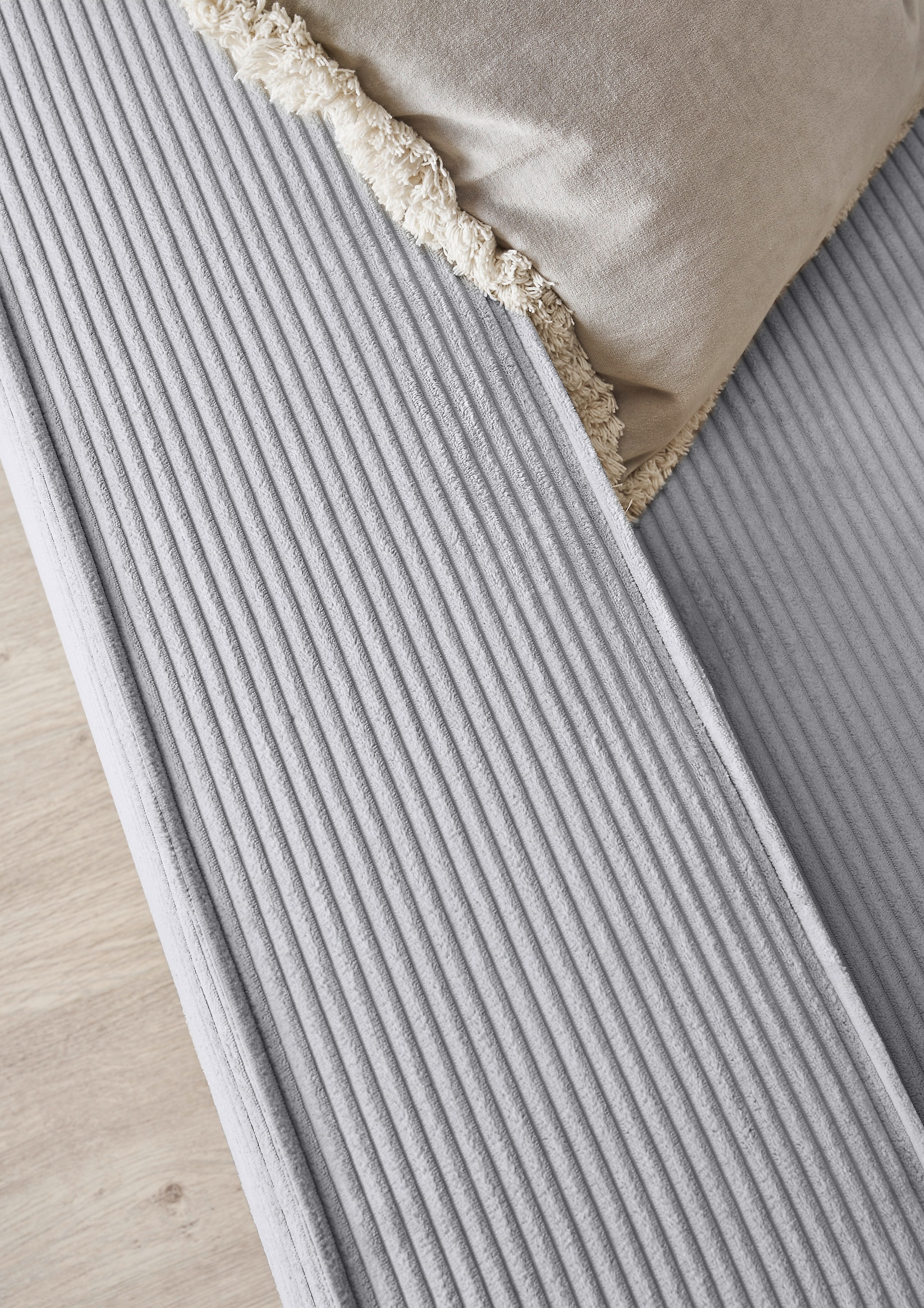 Home affaire Ecksofa »NEU: SHERWOOD XXL 284, Big-Sofa L-Form, tiefe Sitzfläche 95 cm, Cord« Recamiere rechts/links, als Schlafsofa stellbar, Cord u. Leinenoptik