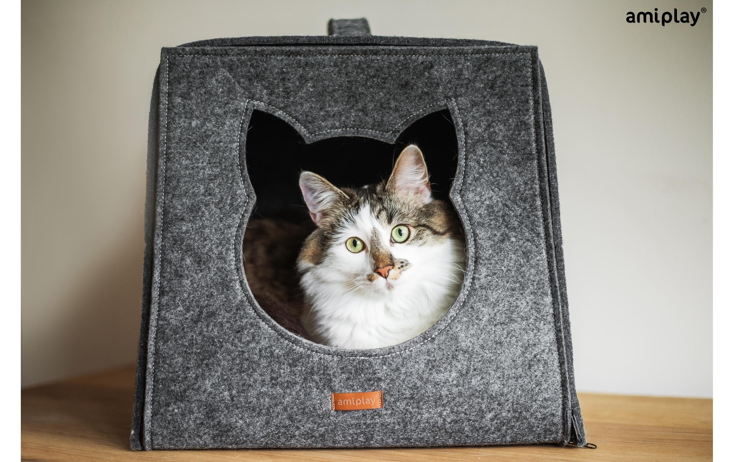 Tierkorb »Cat Cube Hygge, 38 x 38 x 36 cm,«, Polyester