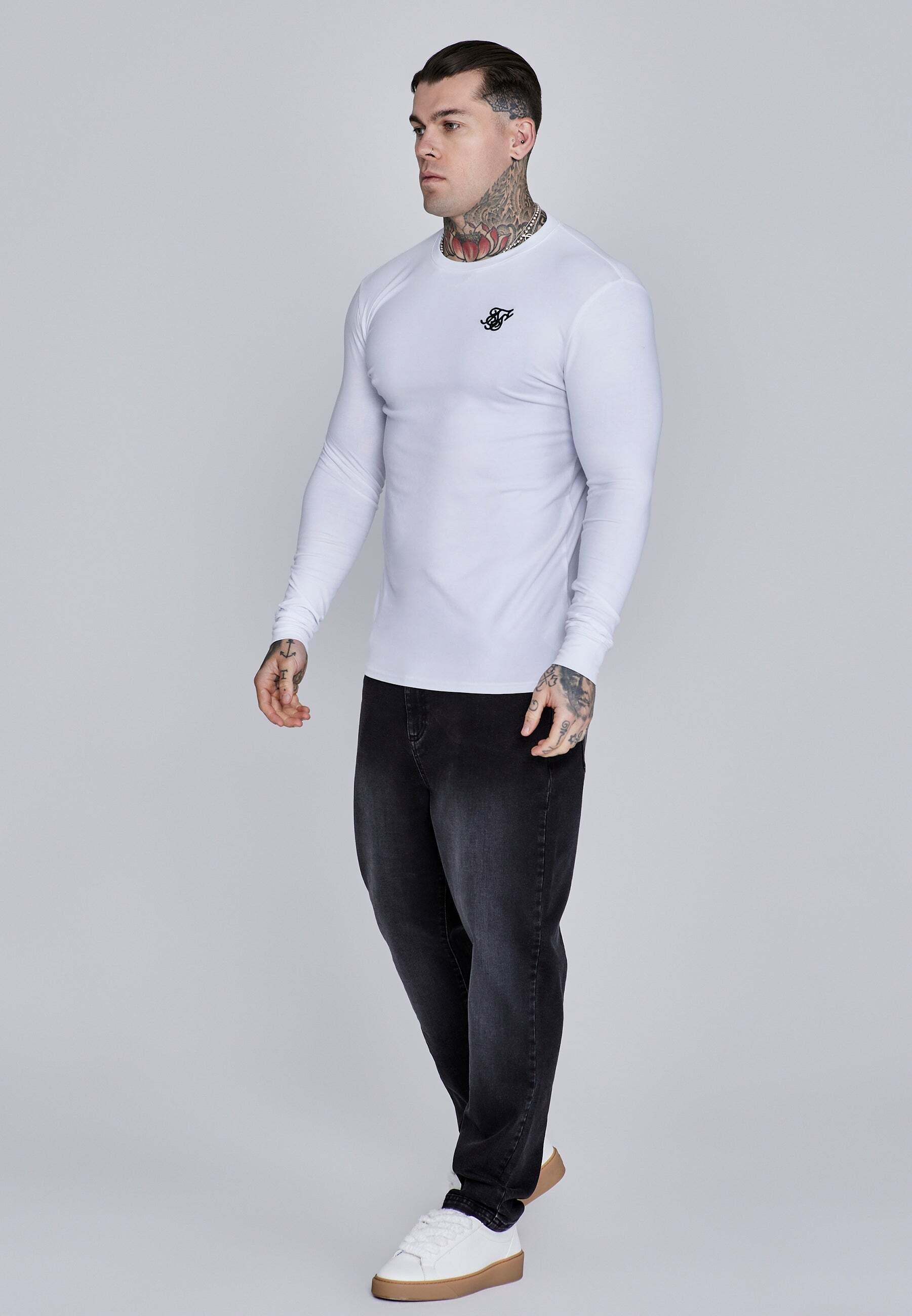Siksilk T-shirt à manches longues »Siksilk Langarmshirt Essentials Long Sleeve T-Shirt«