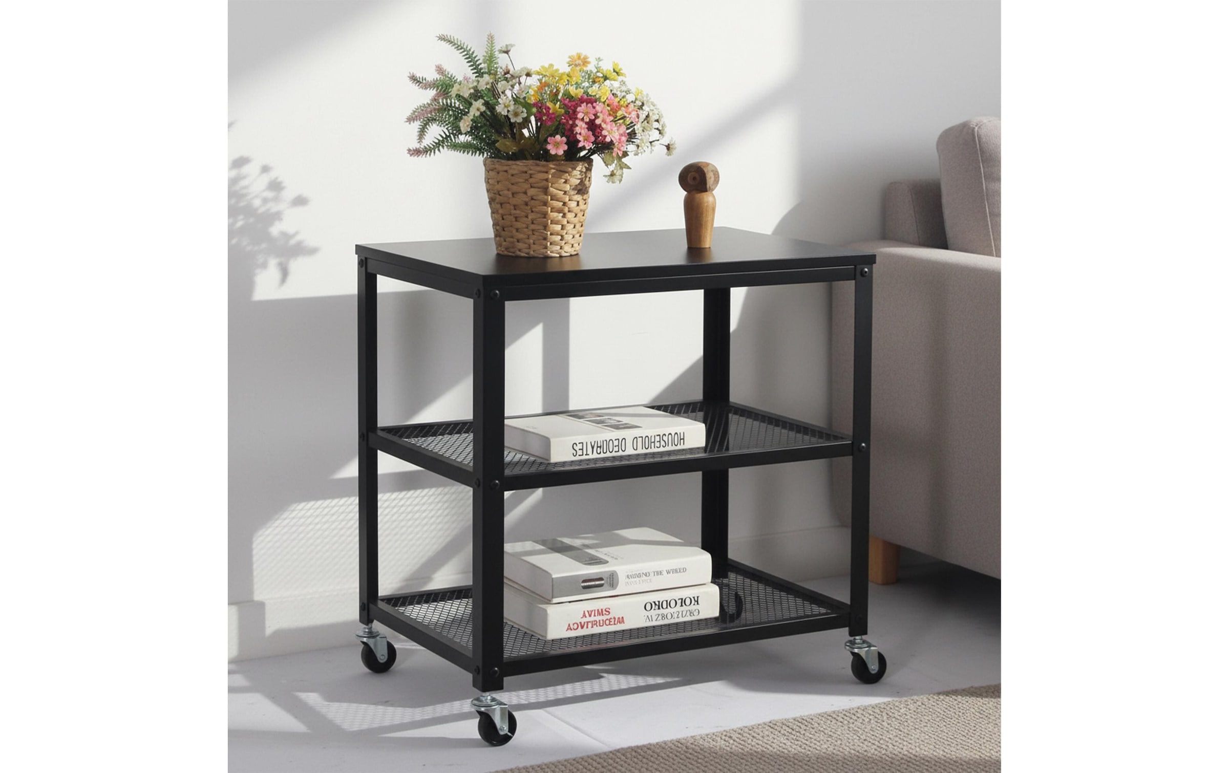 relaxdays Küchenwagen »61 x 60 x 40 cm«