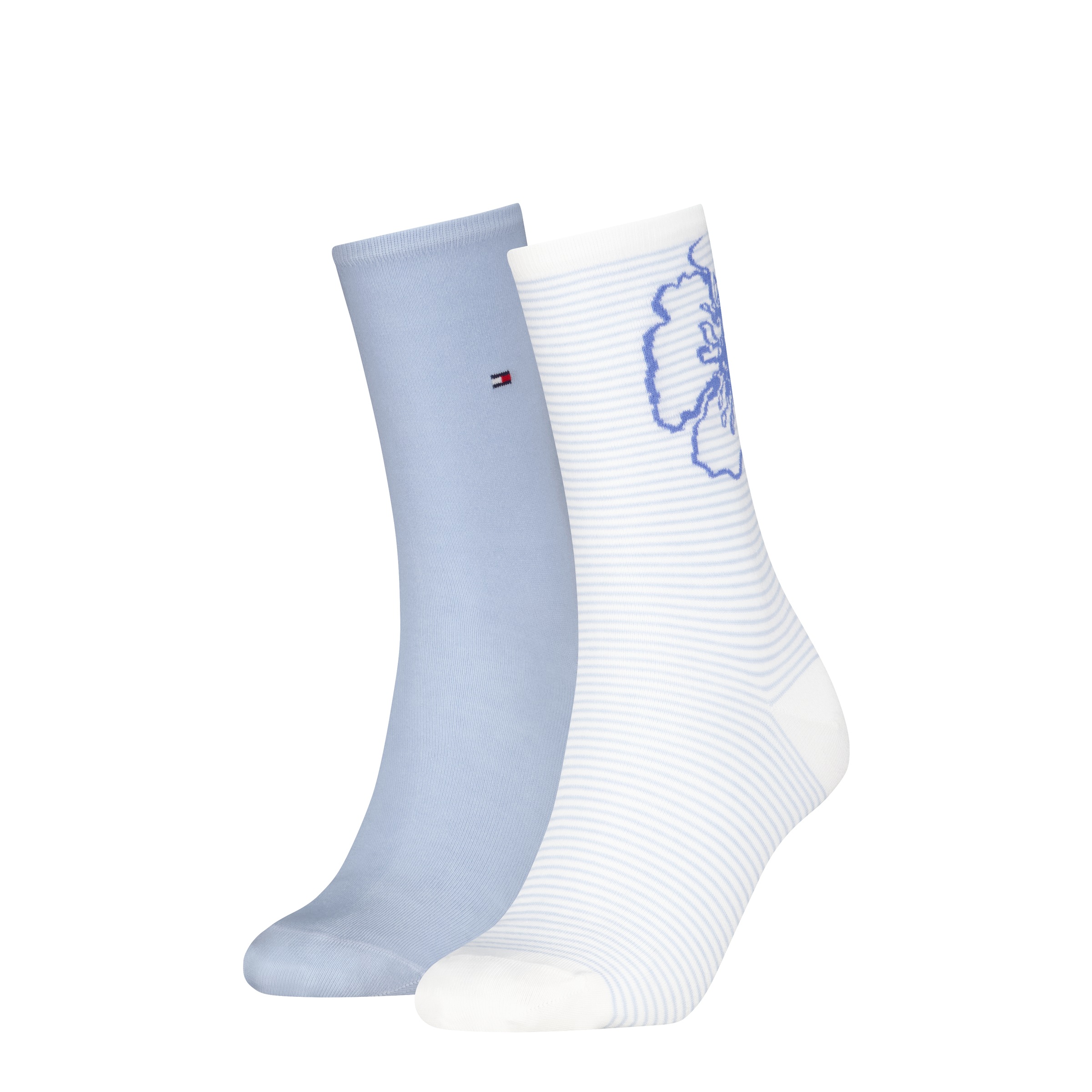 Image of Tommy Hilfiger Socken "TH WOMEN SOCK 2P FLOWER STRIPE" 2 Paar