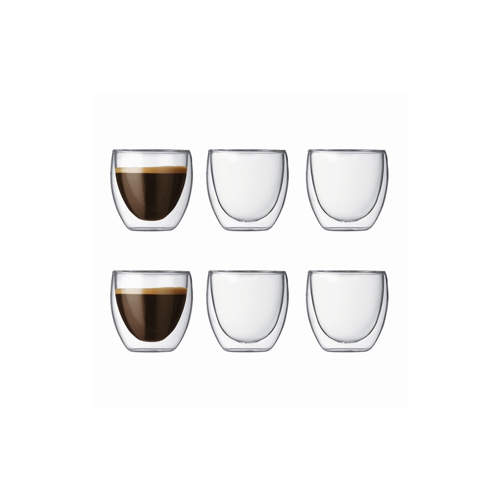 Bodum Espressoglas »Pavina 0.8 dl«, (6 tlg.)