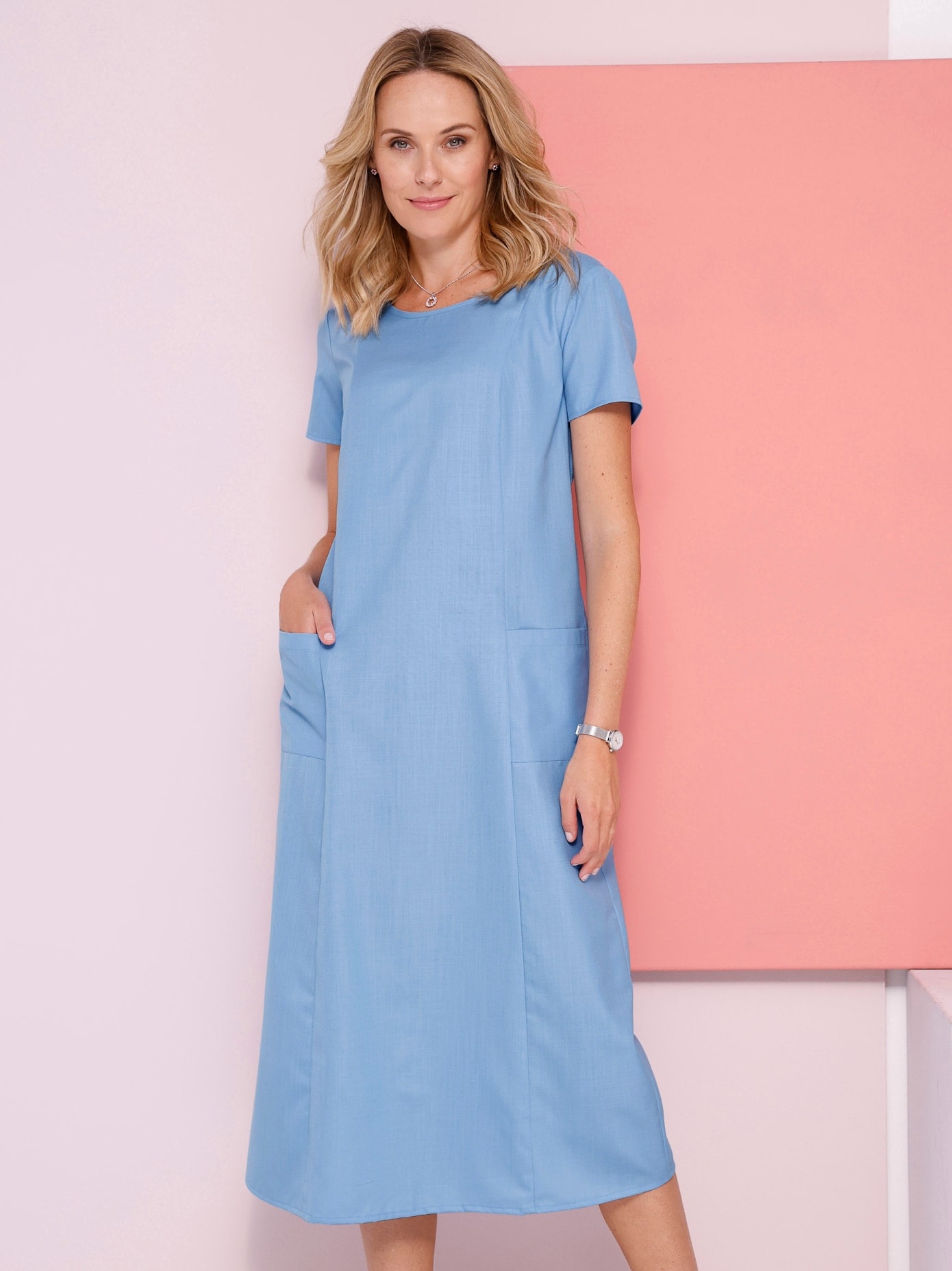 Image of Classic Basics A-Linien-Kleid "Kleid" aufgesetzte Taschen