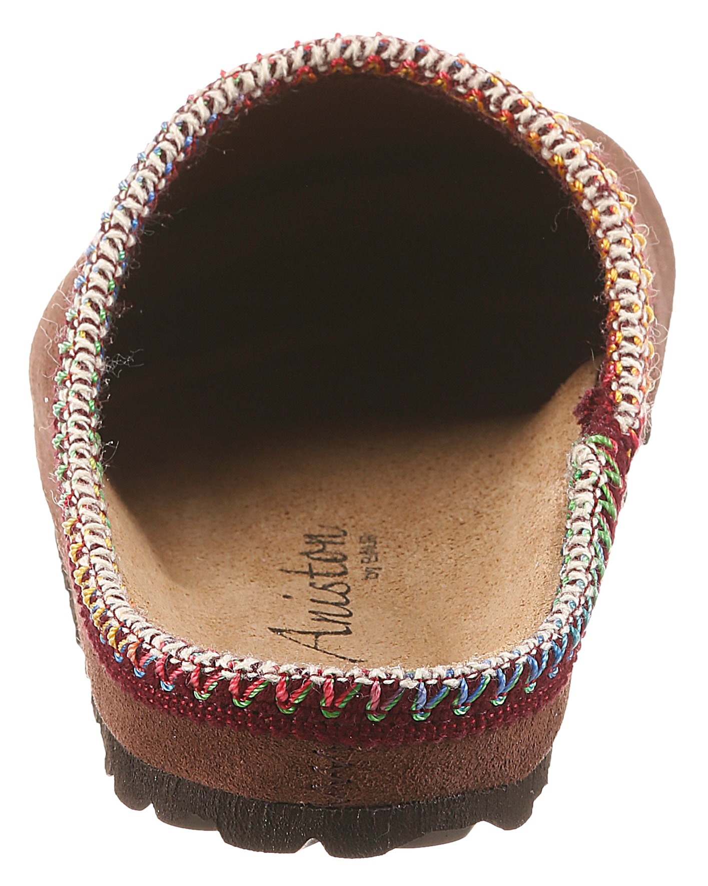 Aniston SHOES Sabot  chausson à enfiler, chausson d'intérieur avec surpiqûre colorée - NOUVELLE COLLECTION