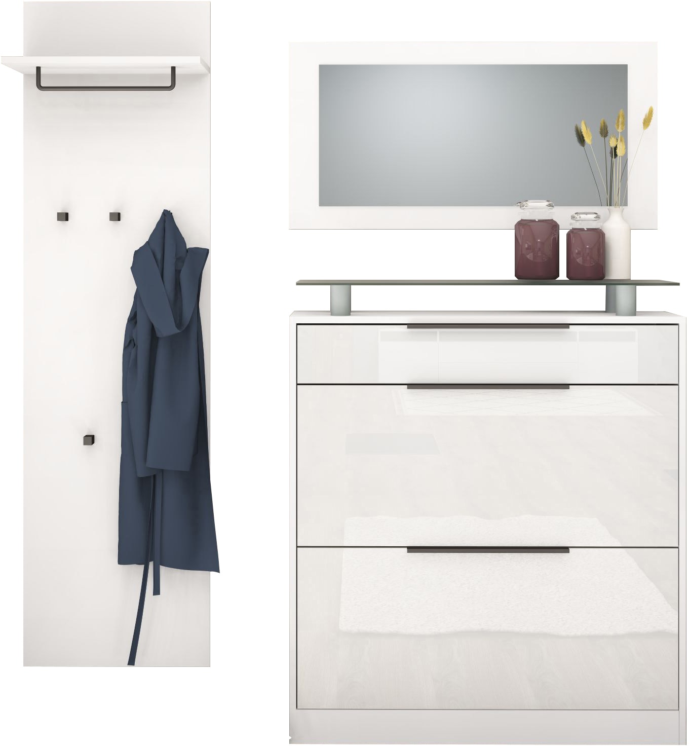 borchardt Möbel Garderoben-Set »Tom«, (3 St.), Schuhschrank stehend