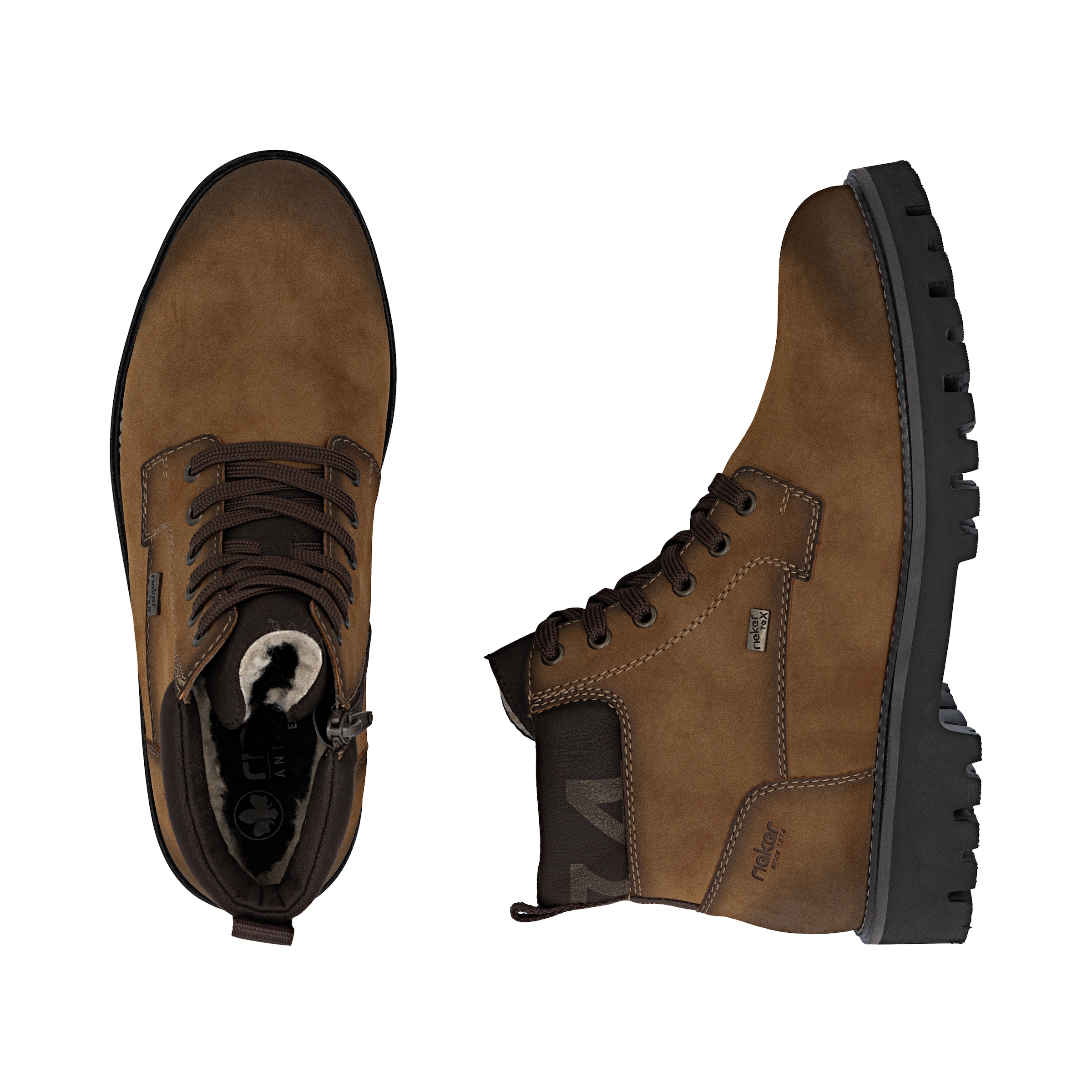 Rieker Bottes d'hiver  bottes d'hiver, bottines outdoor avec TEX et fermeture éclair intérieure