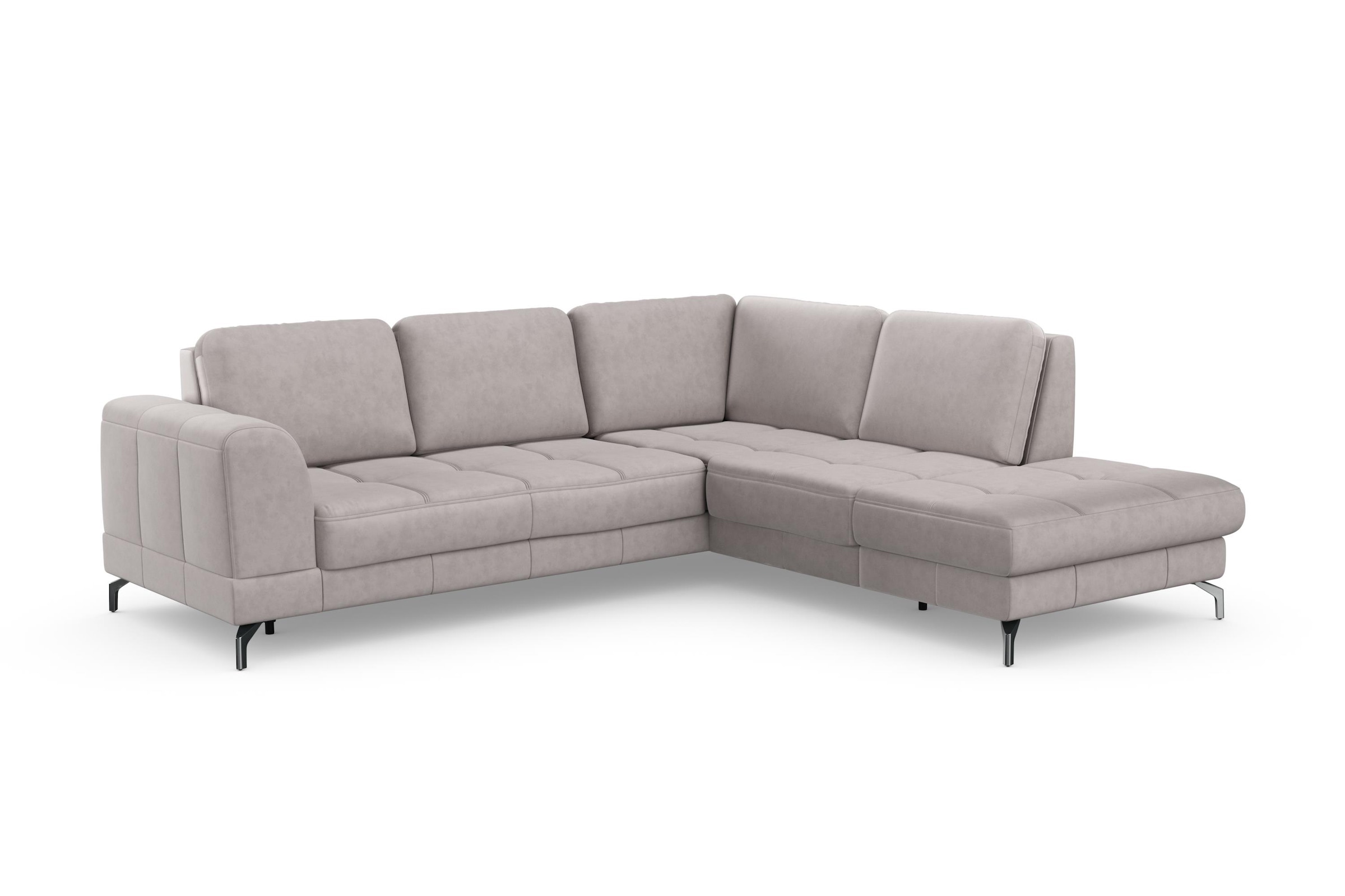 sit&more Ecksofa »Bendigo L-Form«, inklusive Sitztiefenverstellung, Bodenfreiheit 12 cm, in 2 Fussfarben