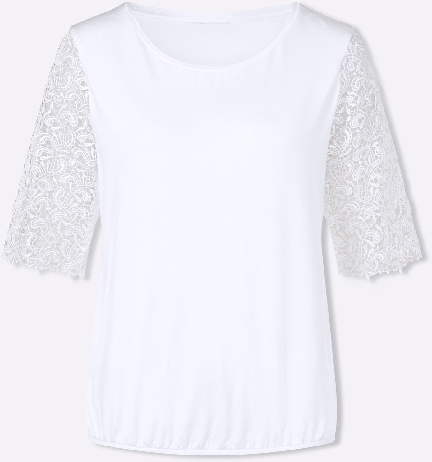 Lady Rundhalsshirt »Spitzen-Shirt« 1 tlg.