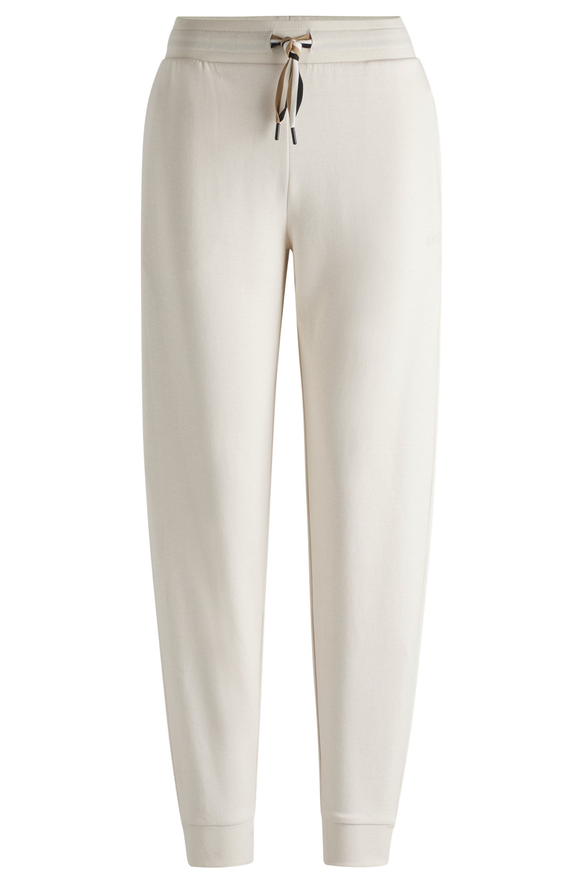 BOSS Relaxhose »CP Stripe_Pants Cuff«, mit kontrastfarbener Kordel