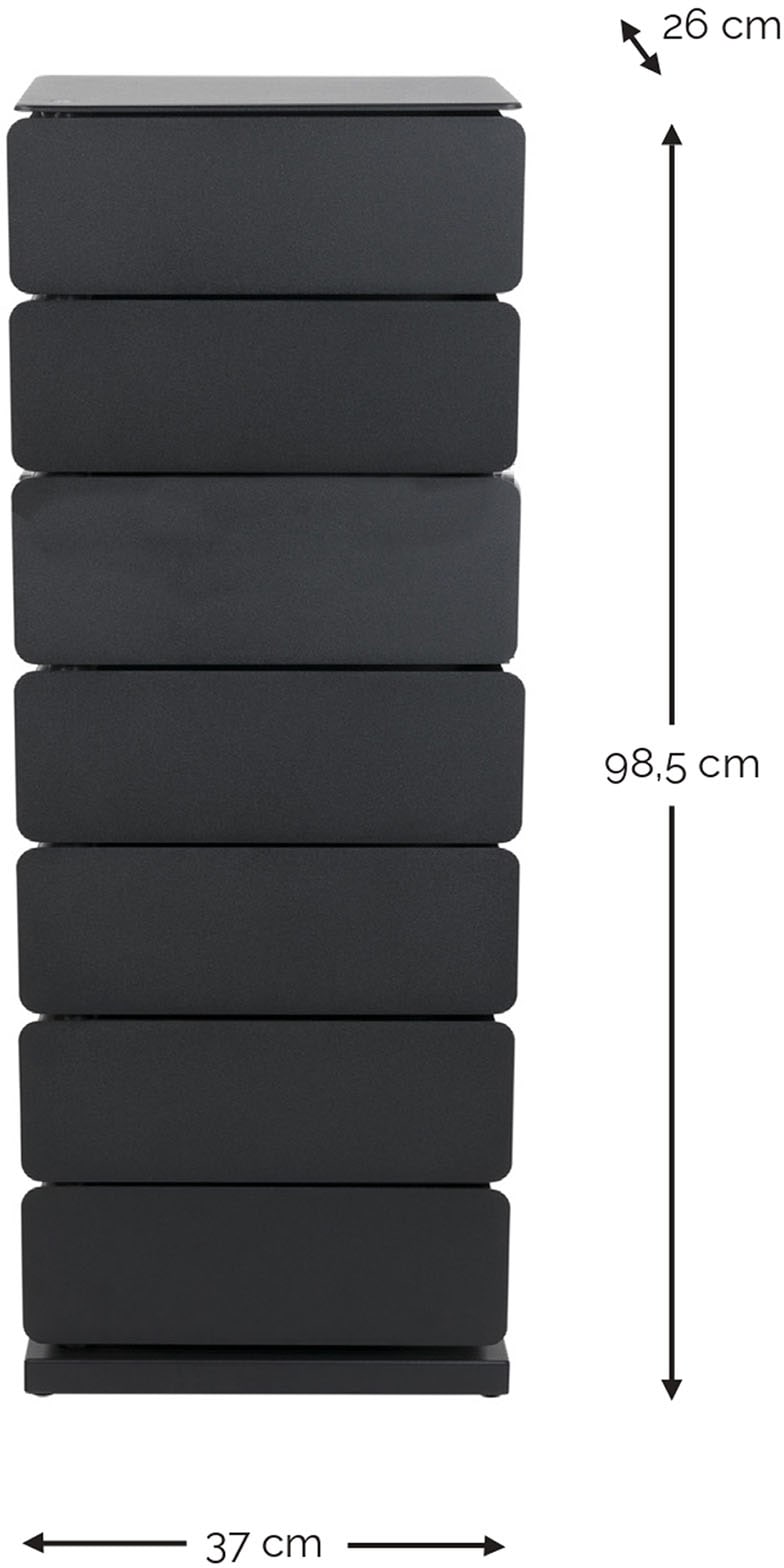 Spinder Design Commode »JOEY 7« Armoire à chaussures en acier et armoire de rangement en 1
