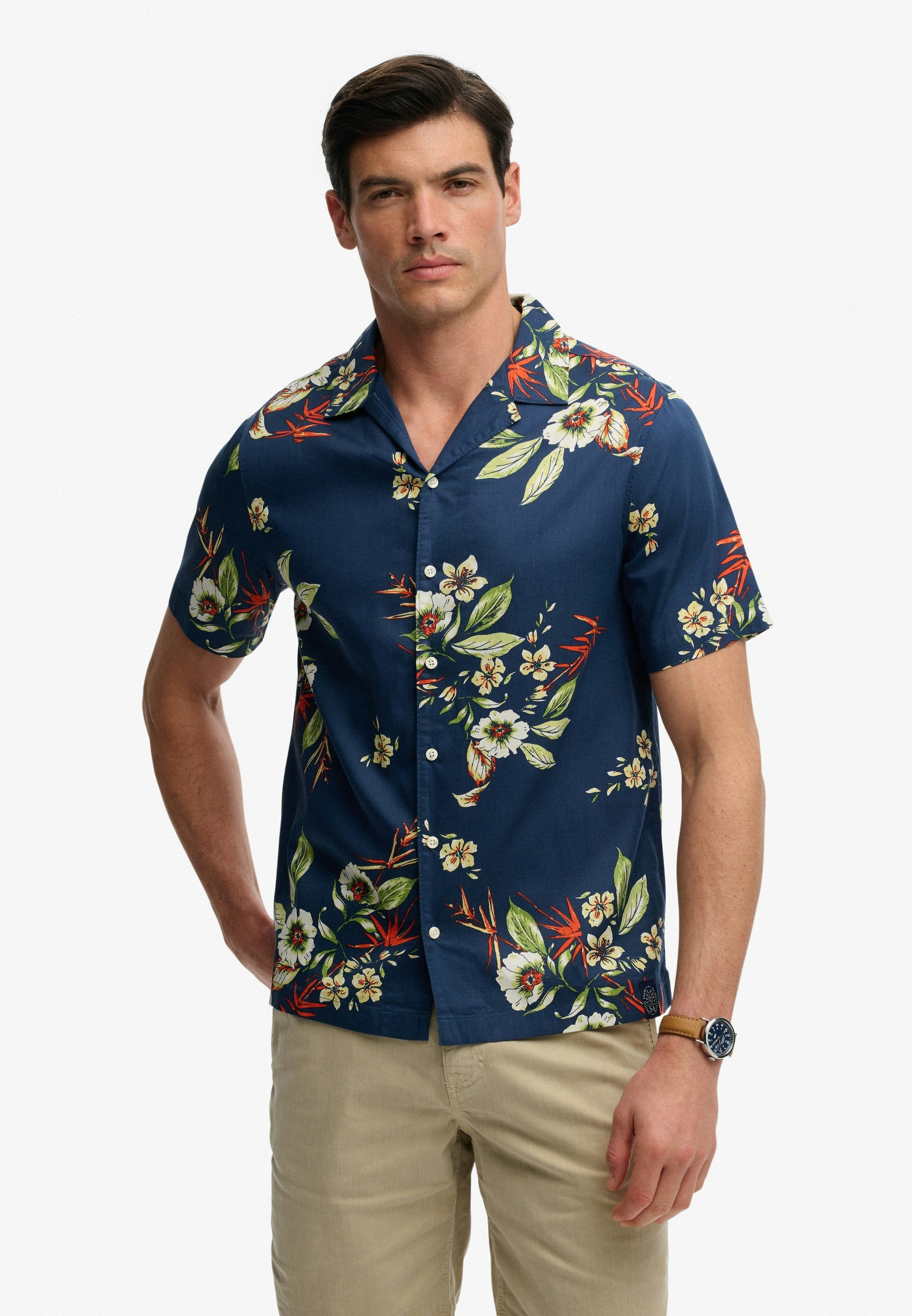 Image of Superdry Hawaiihemd "HAWAIIAN PRINT S/S SHIRT" mit sommerlich coolem Hawaii-Blumen-Print